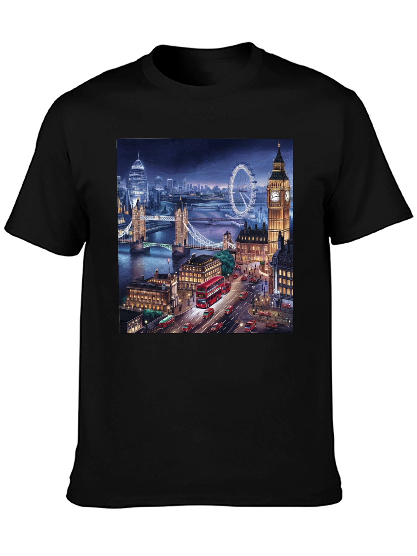 London Skyline Black T-Shirt