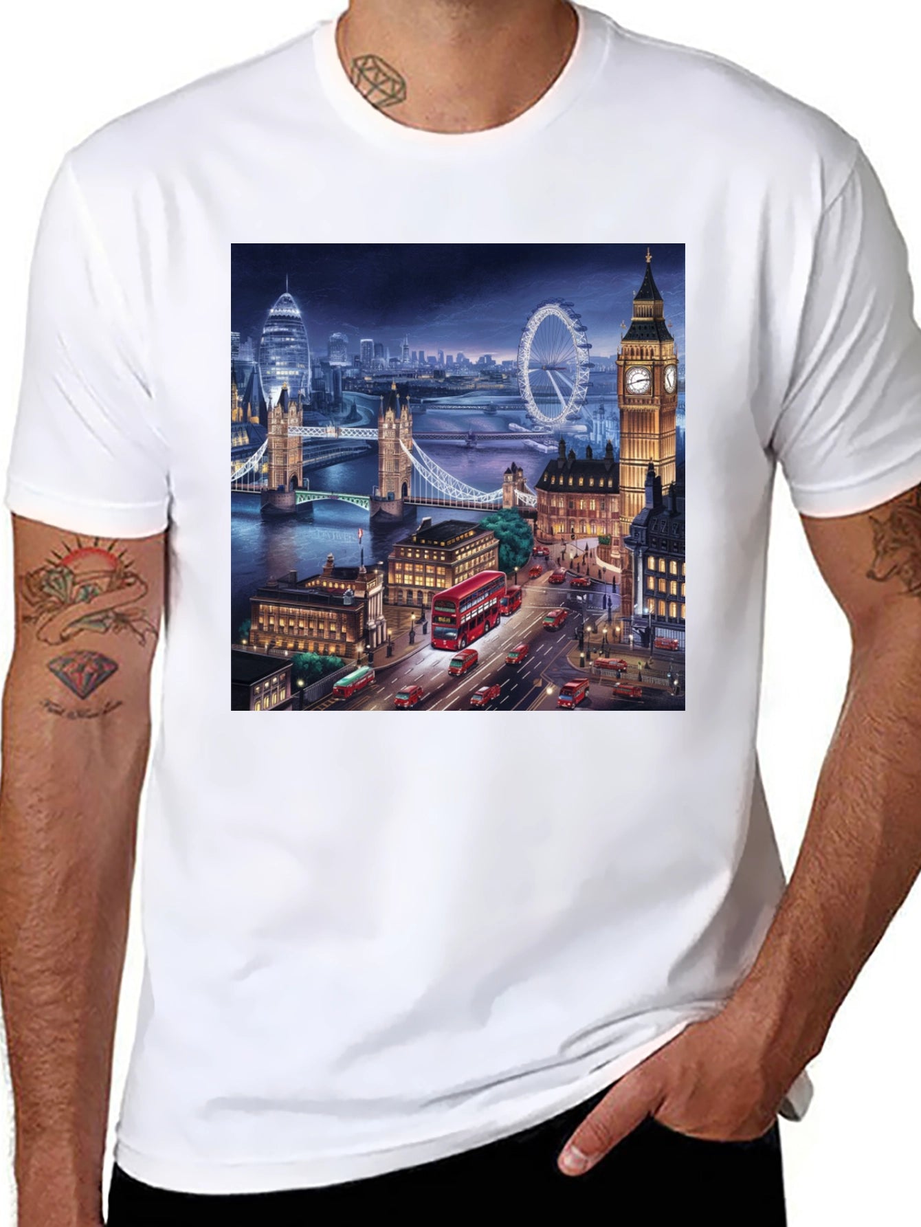 London Skyline Black T-Shirt