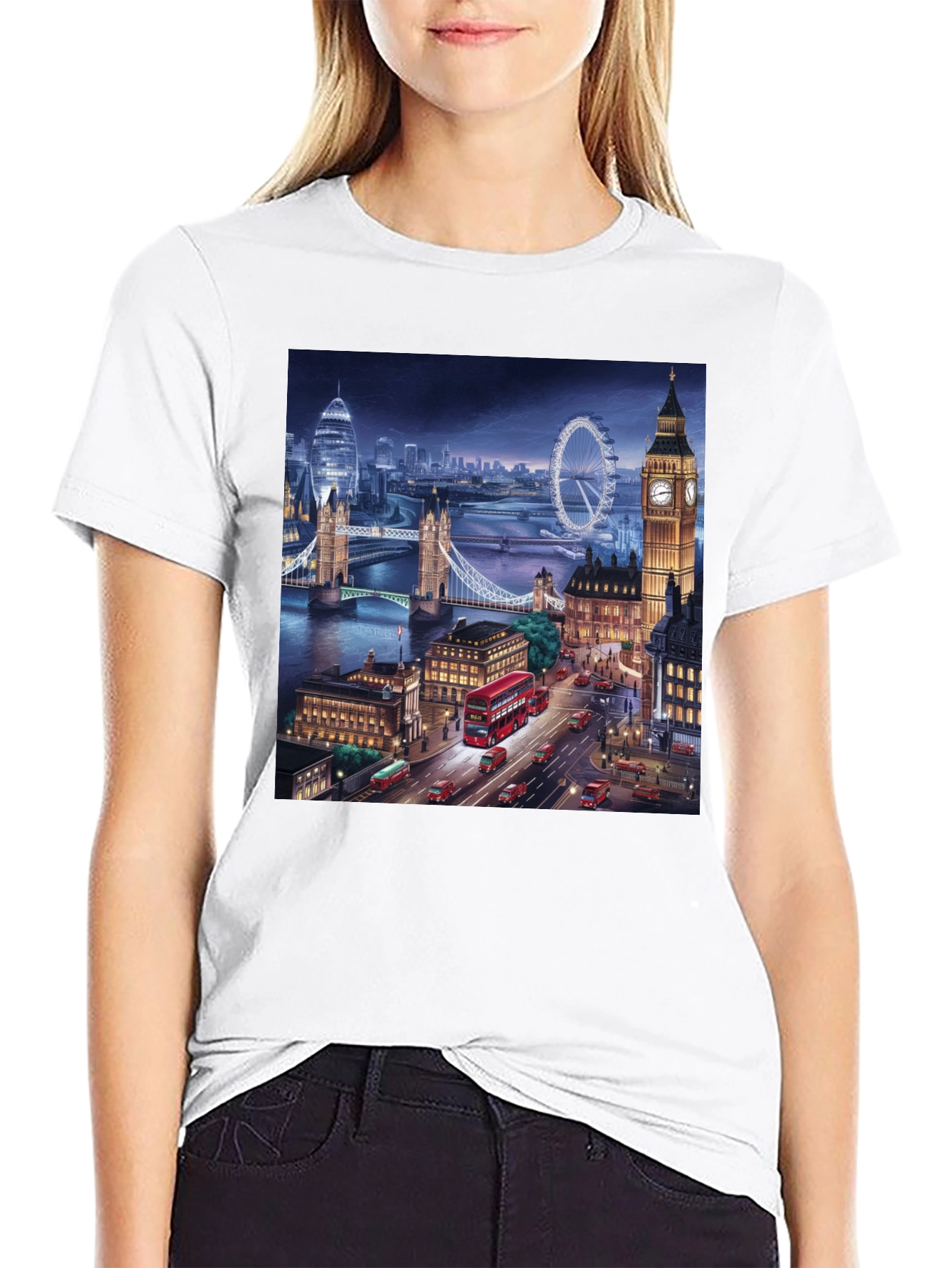 London Skyline Black T-Shirt