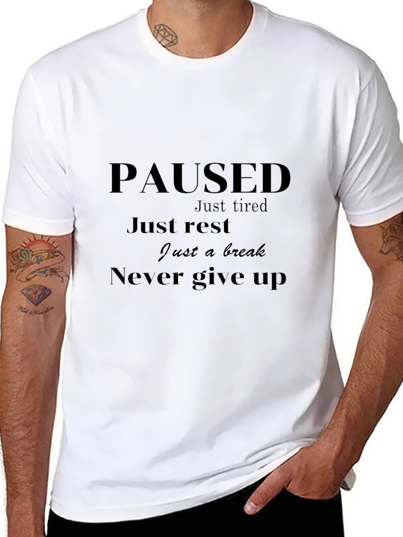 Paused Graphic Tee - Comfort & Motivation
