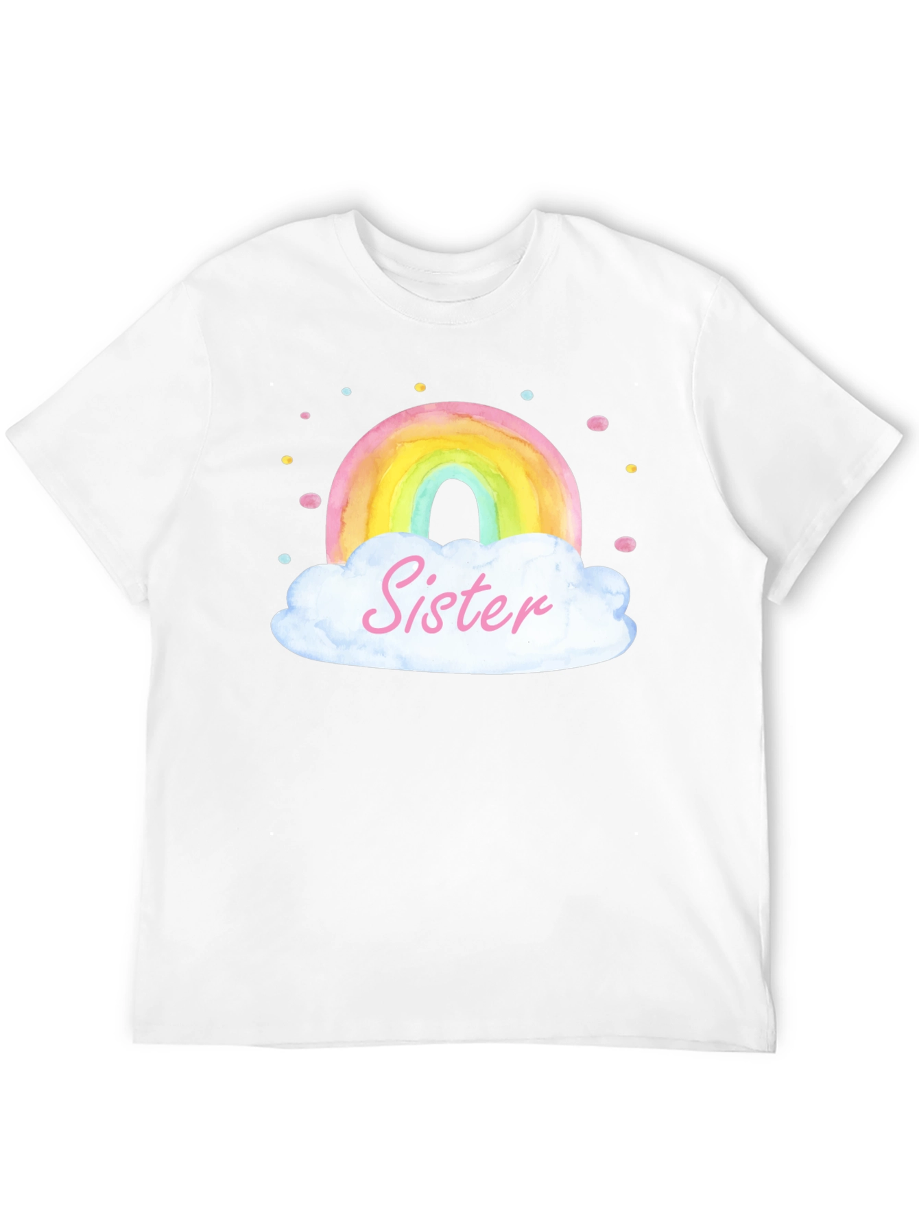 Sister Rainbow Cloud Graphic Tee