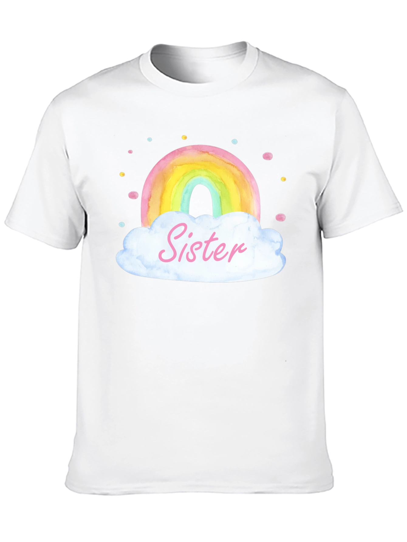 Sister Rainbow Cloud Graphic Tee