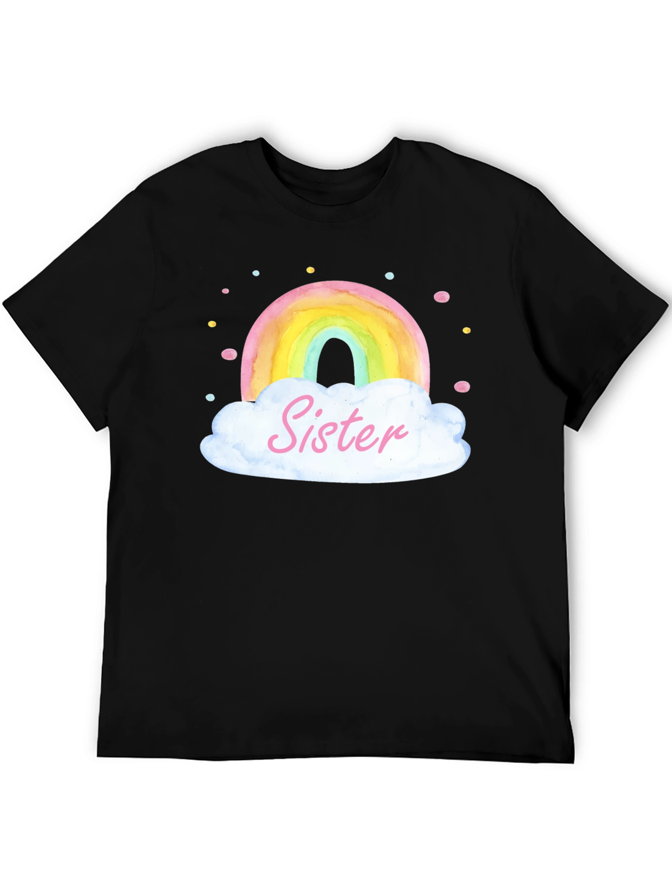 Sister Rainbow Cloud Graphic Tee