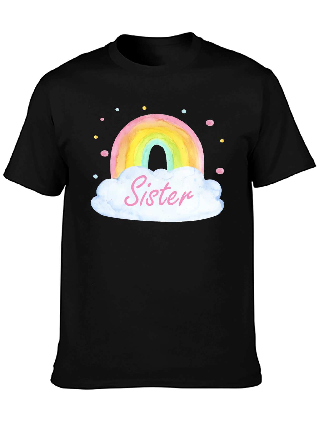 Sister Rainbow Cloud Graphic Tee