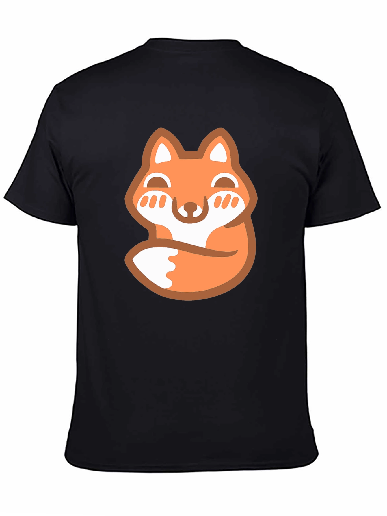 Cute Fox Graphic Tee - Mens Black T-Shirt