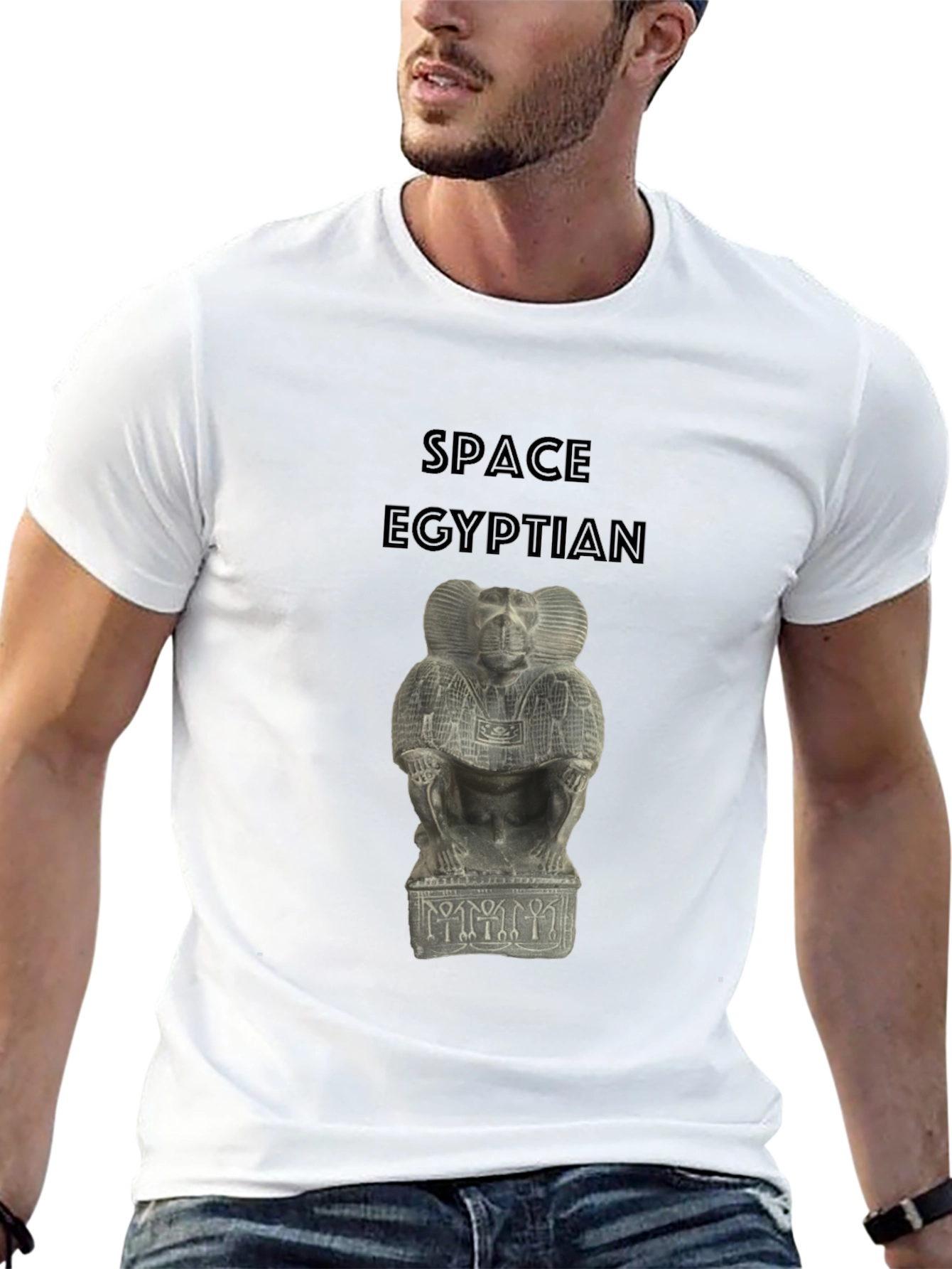 Space Egyptian T-Shirt - Unique Graphic Tee