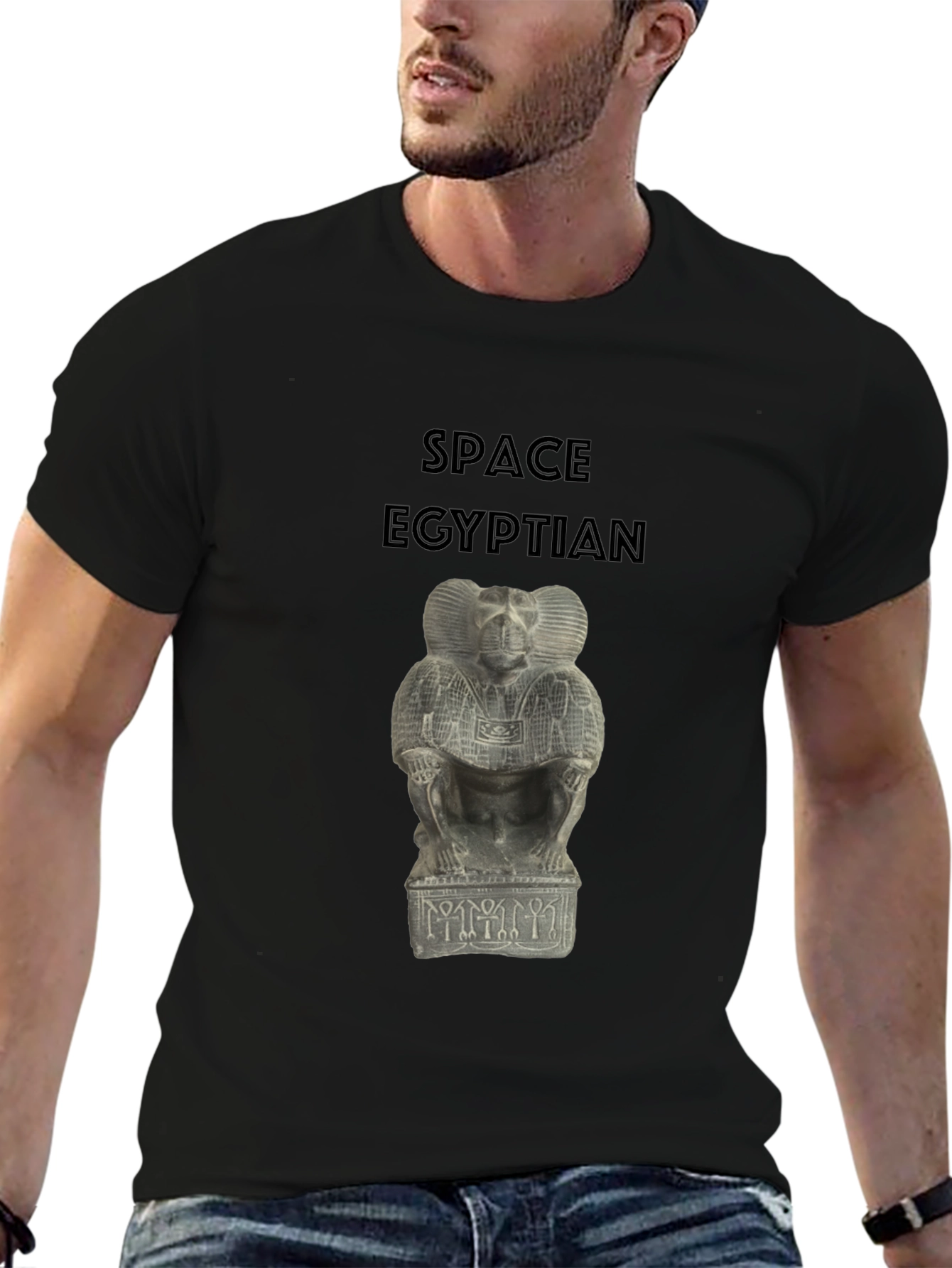 Space Egyptian T-Shirt - Unique Graphic Tee