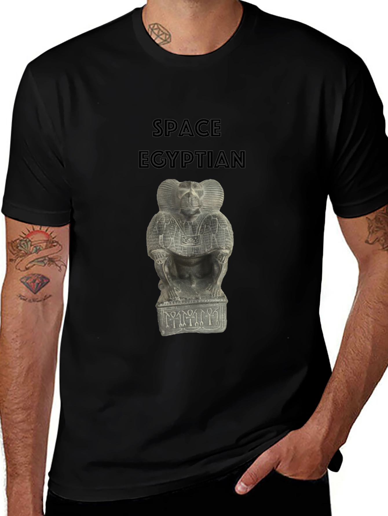 Space Egyptian T-Shirt - Unique Graphic Tee