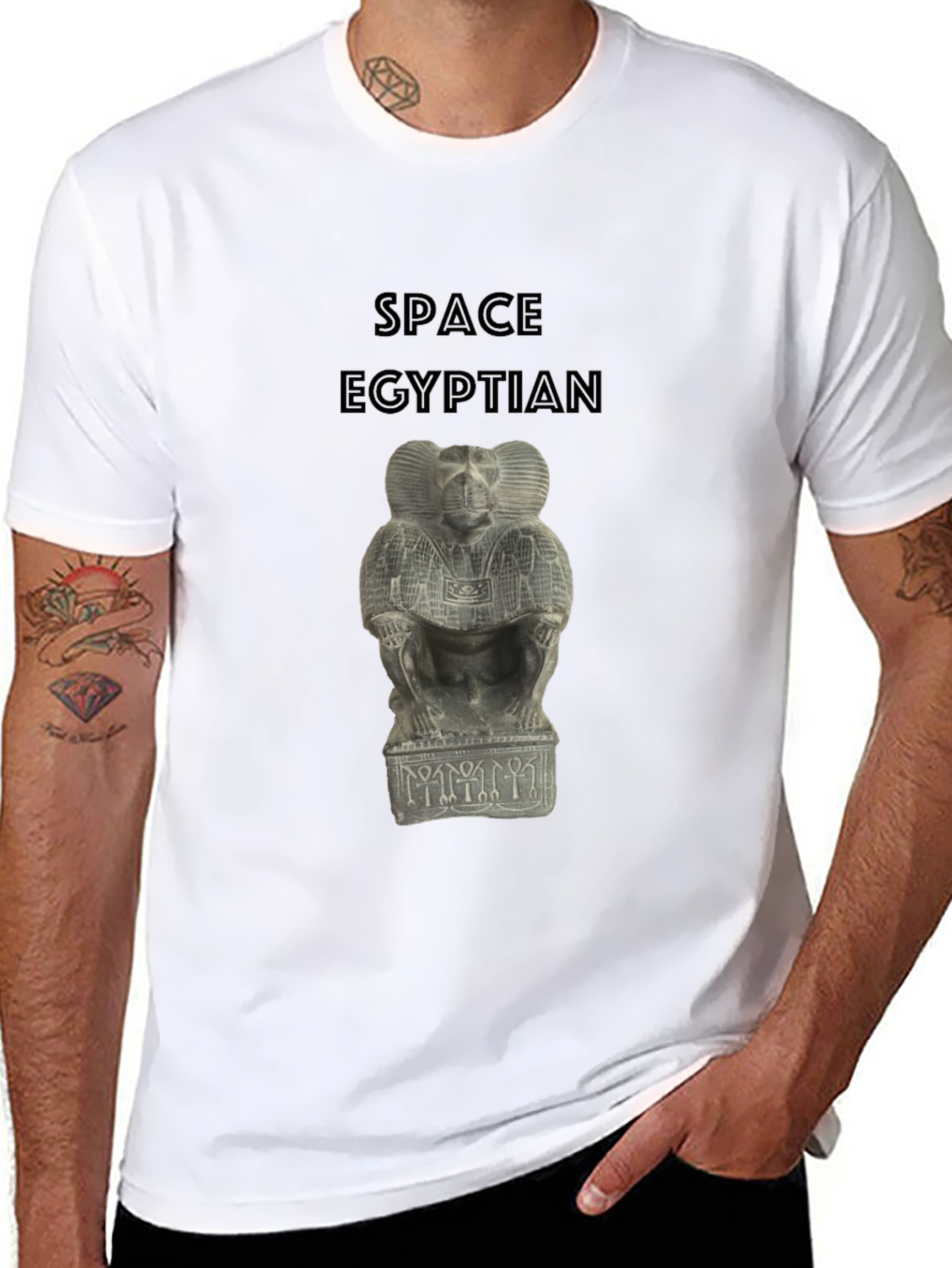 Space Egyptian T-Shirt - Unique Graphic Tee