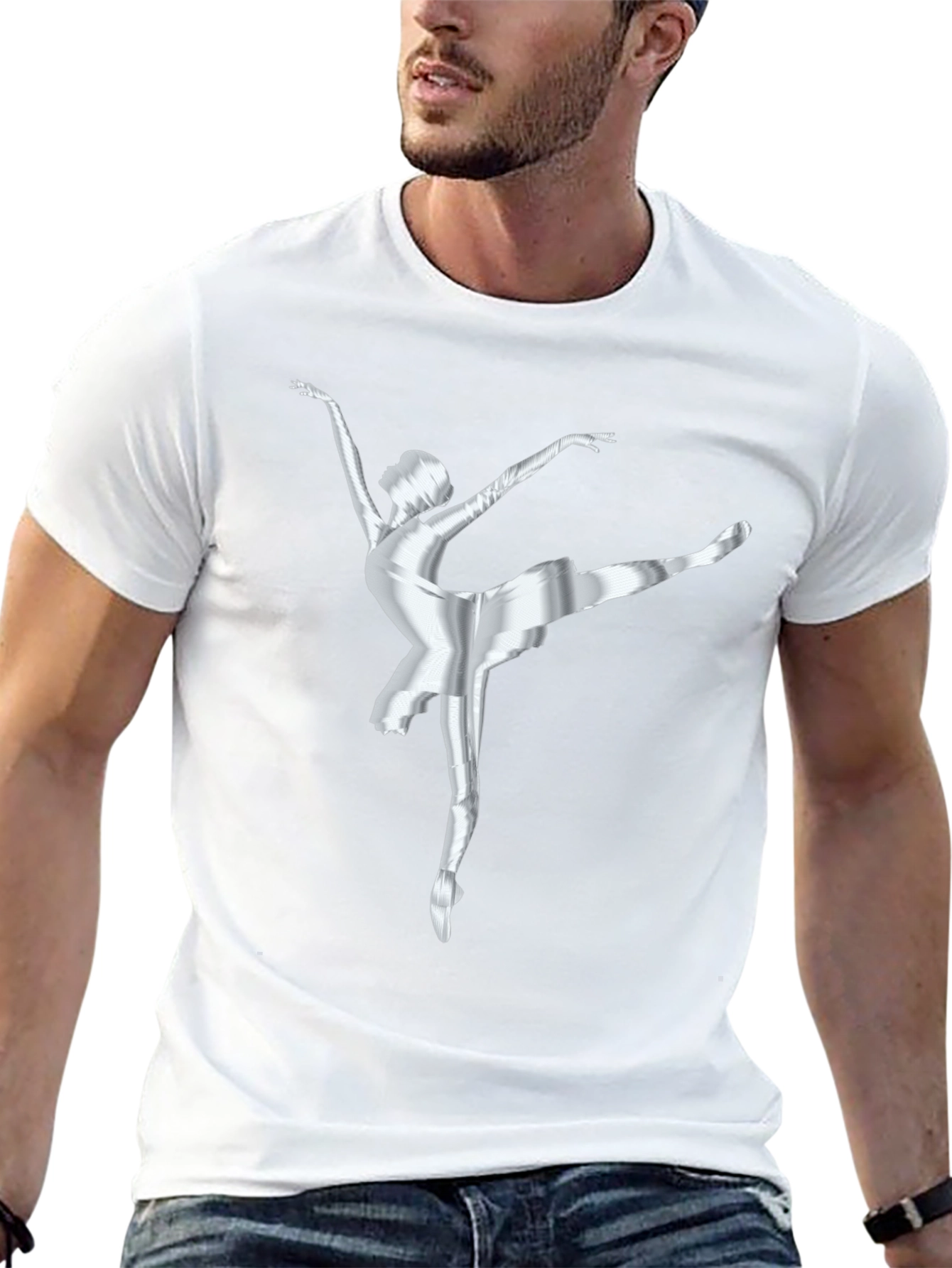 Ballerina Graphic Tee - Stylish Dancer T-Shirt