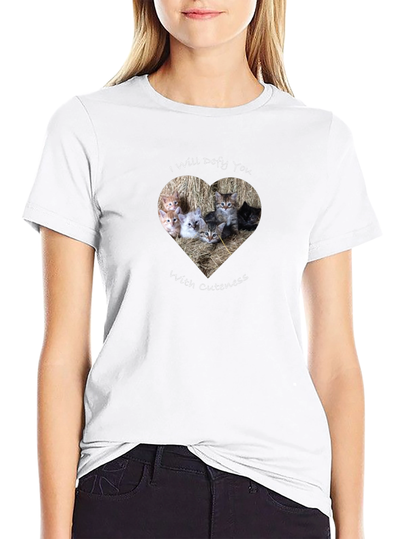 Cute Kitten Heart T-Shirt - Defy With Cuteness