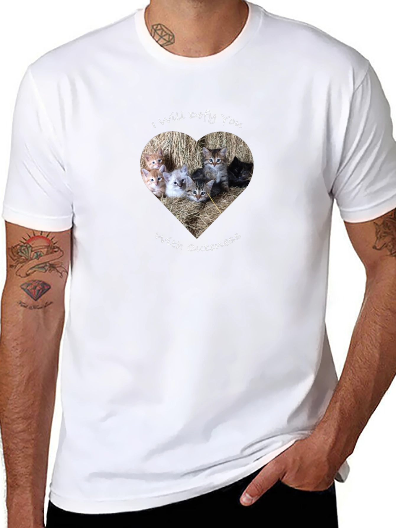 Cute Kitten Heart T-Shirt - Defy With Cuteness