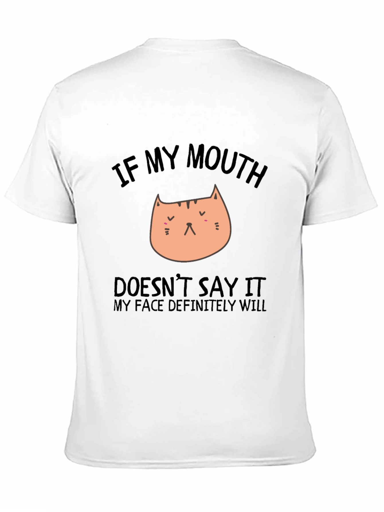 Funny Cat Graphic Black T-Shirt