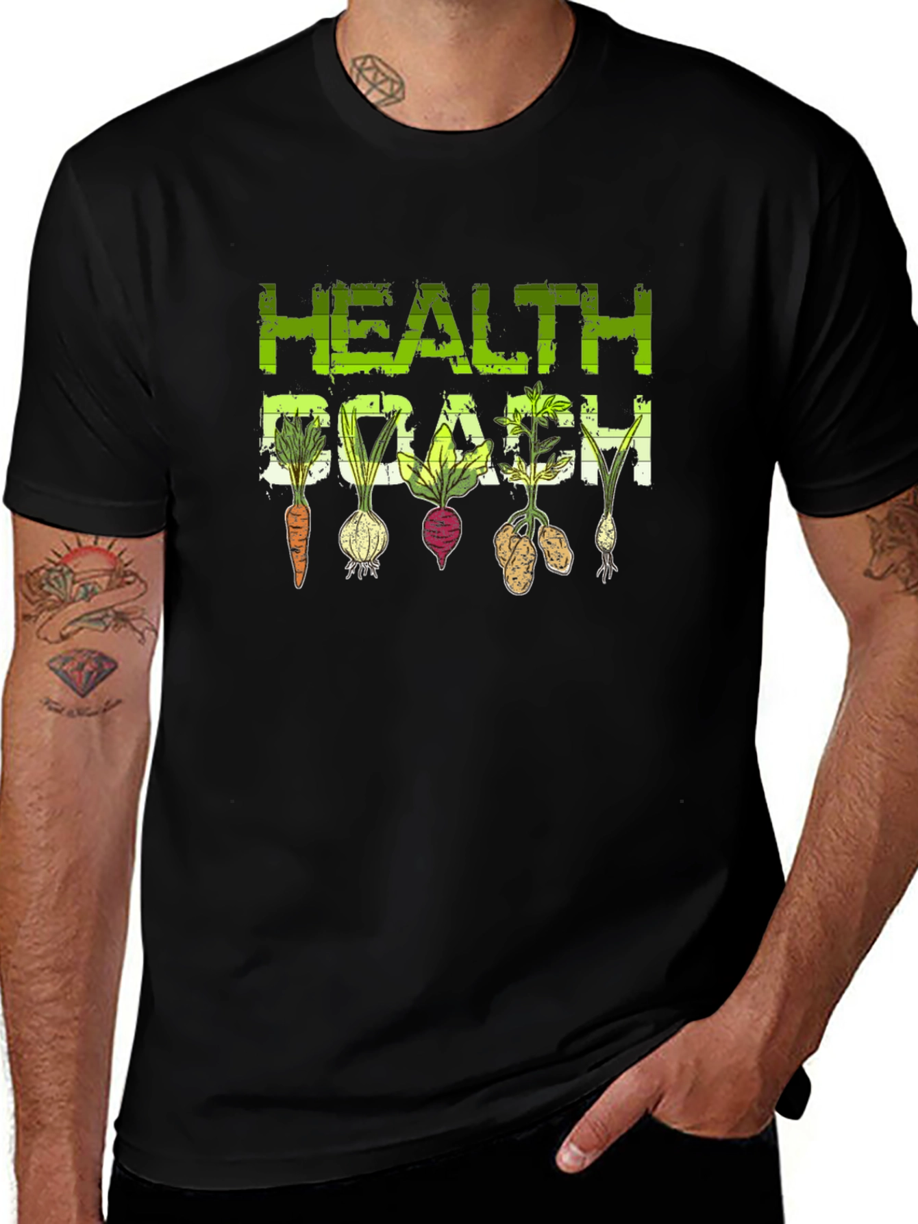 Health Coach Graphic Tee - Root Vegetable Design