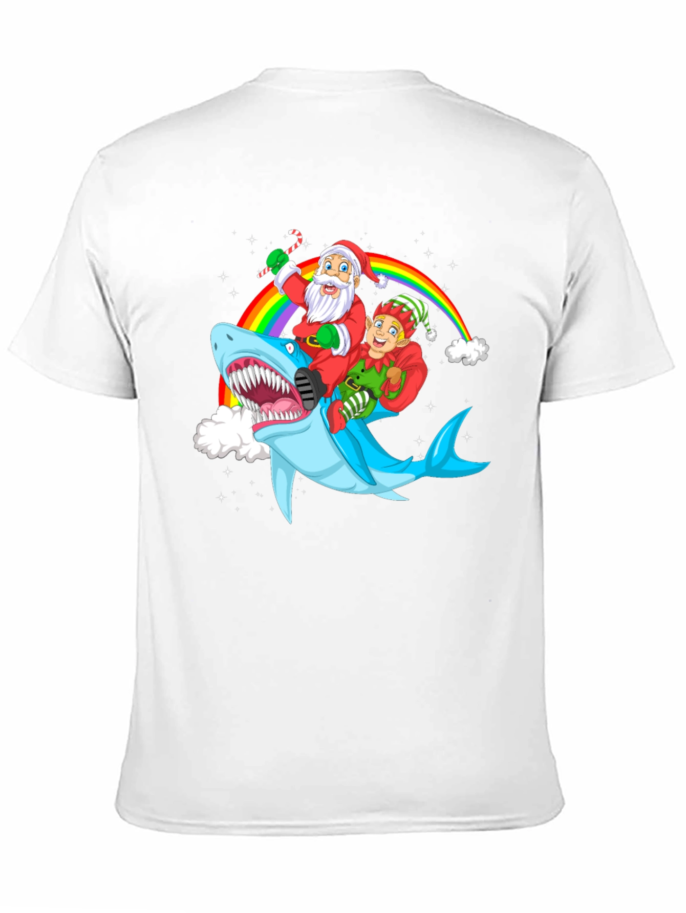 Christmas Shark Santa & Elf T-Shirt