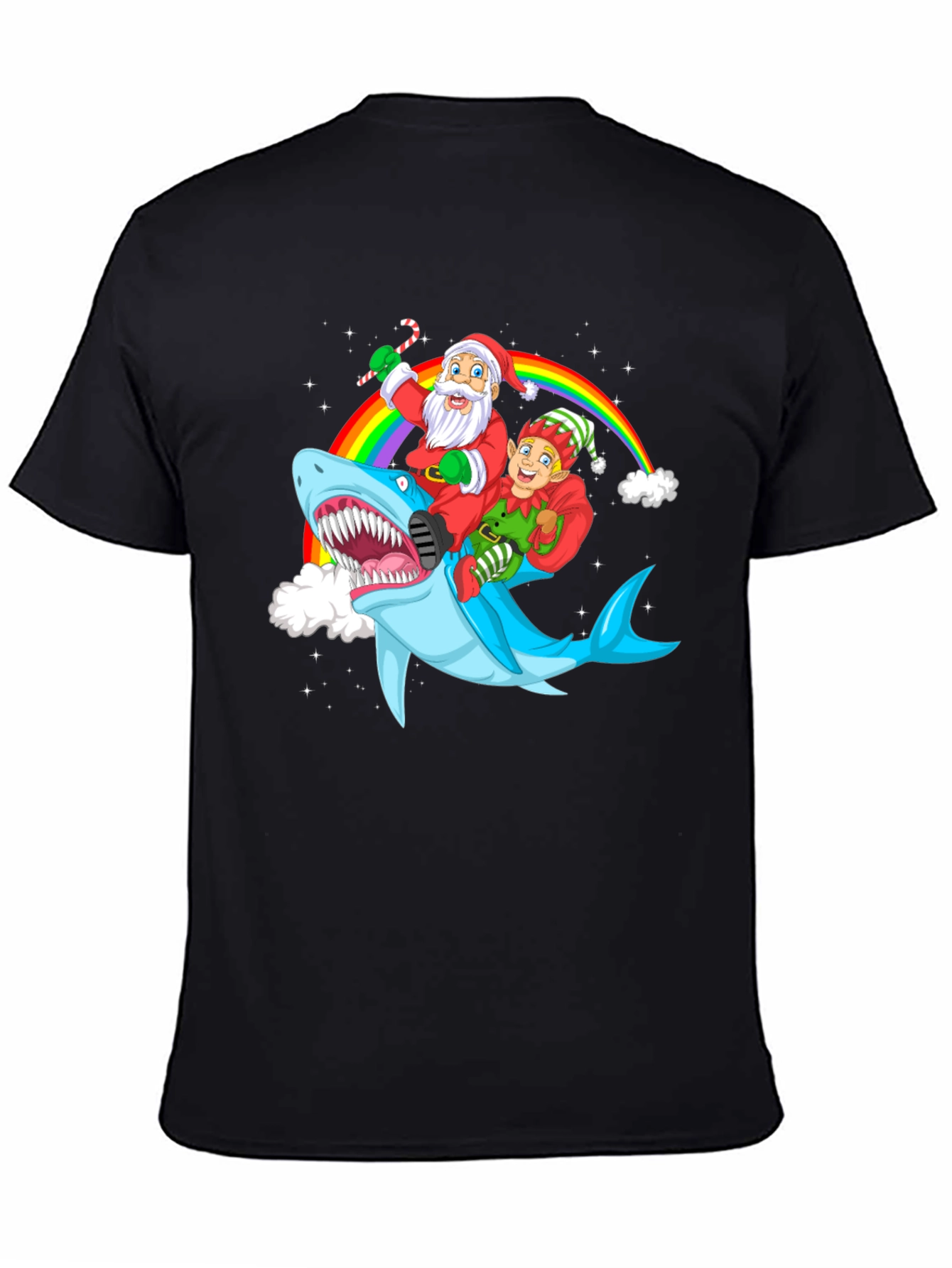 Christmas Shark Santa & Elf T-Shirt