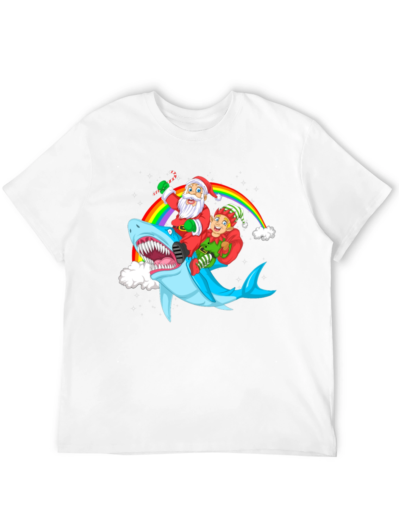 Christmas Shark Santa & Elf T-Shirt