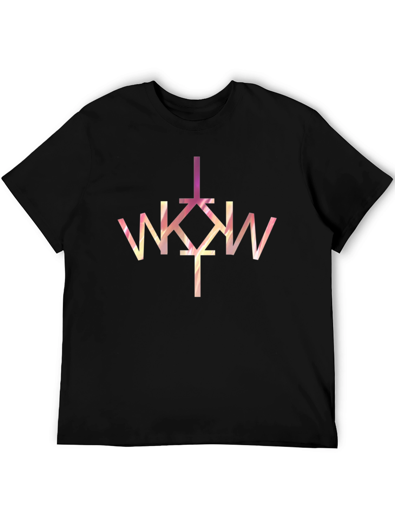 Graphic Tee - WKW Symbol - Black Cotton Shirt