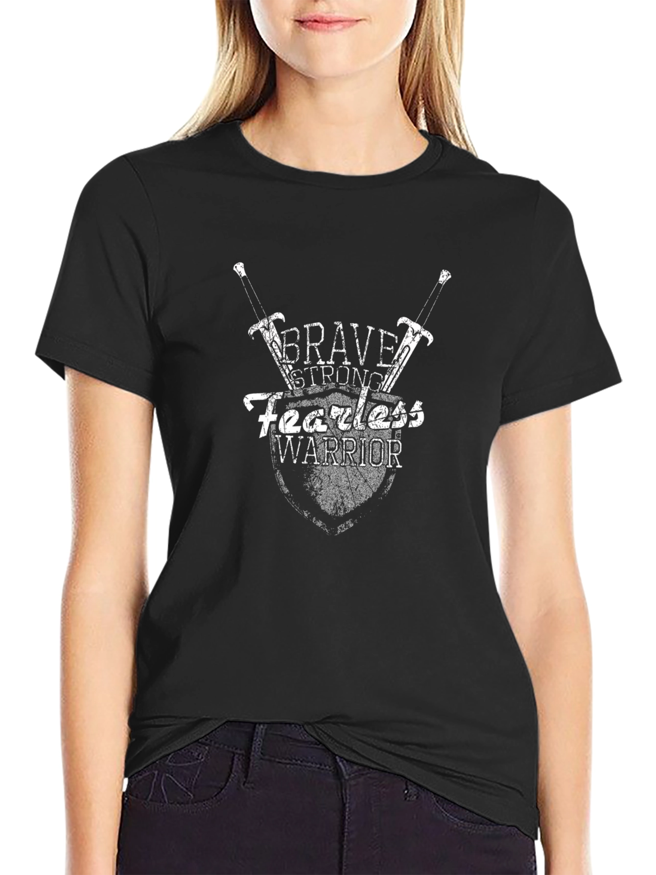 Brave Strong Fearless Warrior Graphic Tee