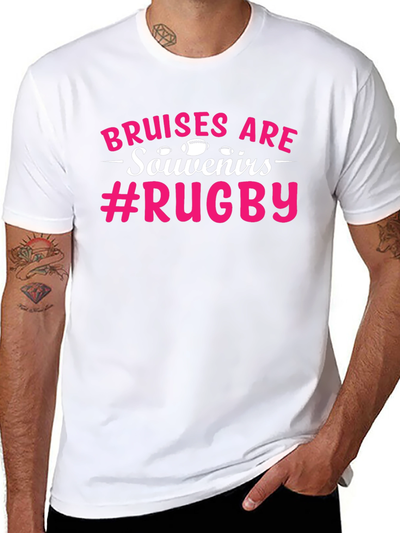 Bruises Are Souvenirs Rugby Graphic T-Shirt