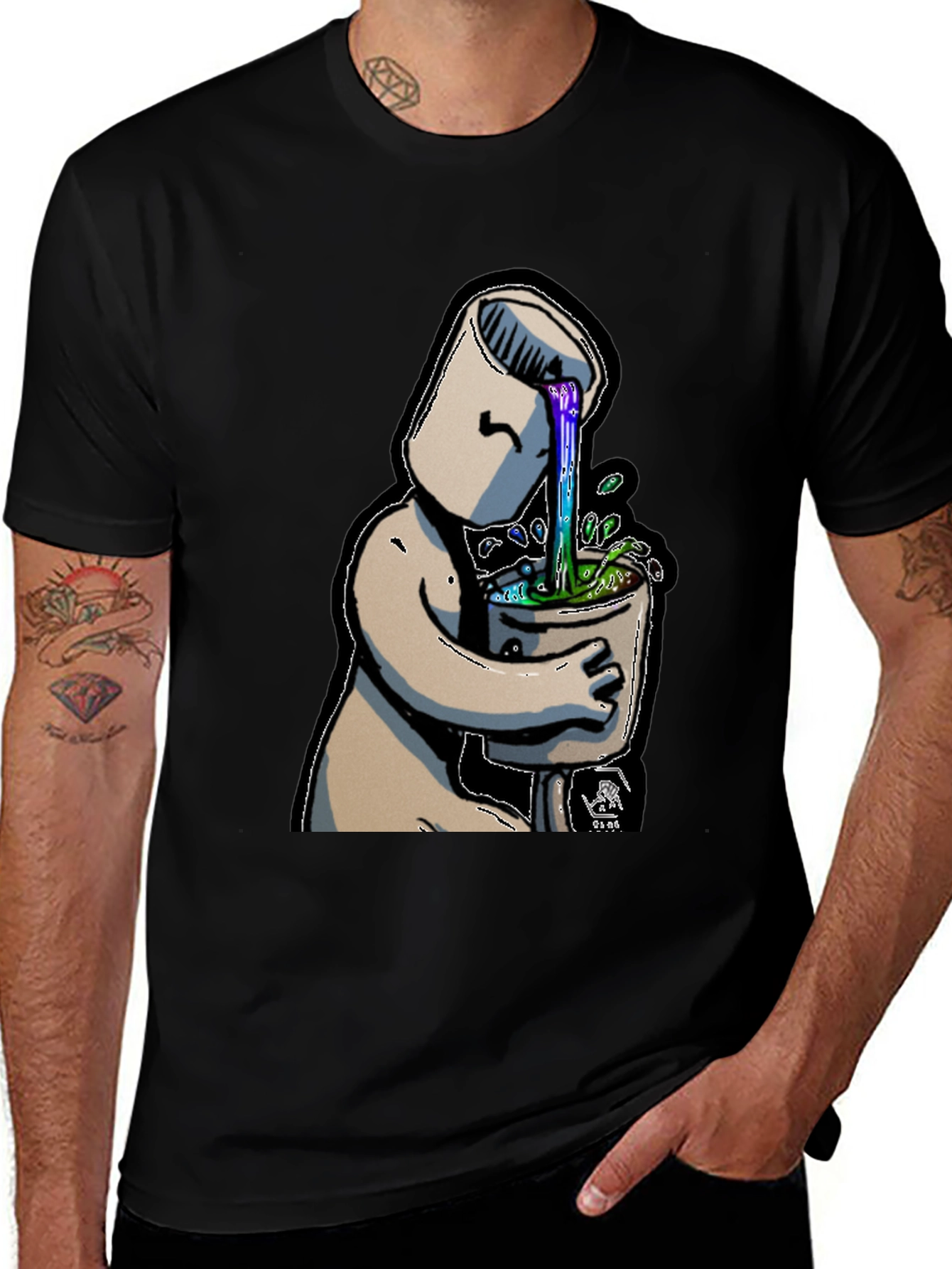 Surreal Toilet Humor Graphic T-Shirt