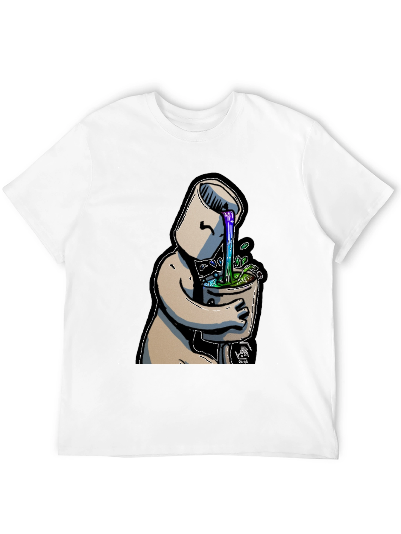 Surreal Toilet Humor Graphic T-Shirt
