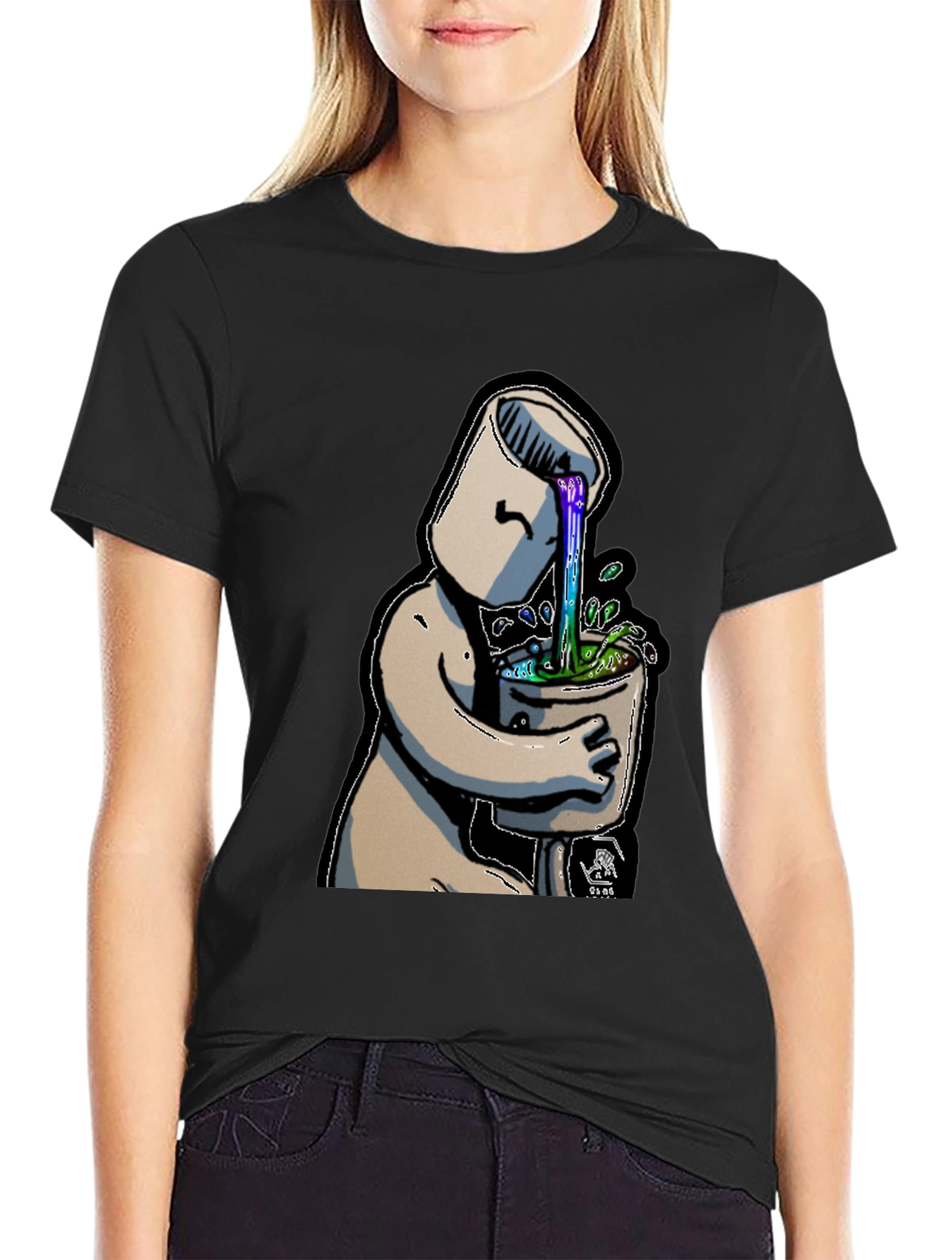 Surreal Toilet Humor Graphic T-Shirt