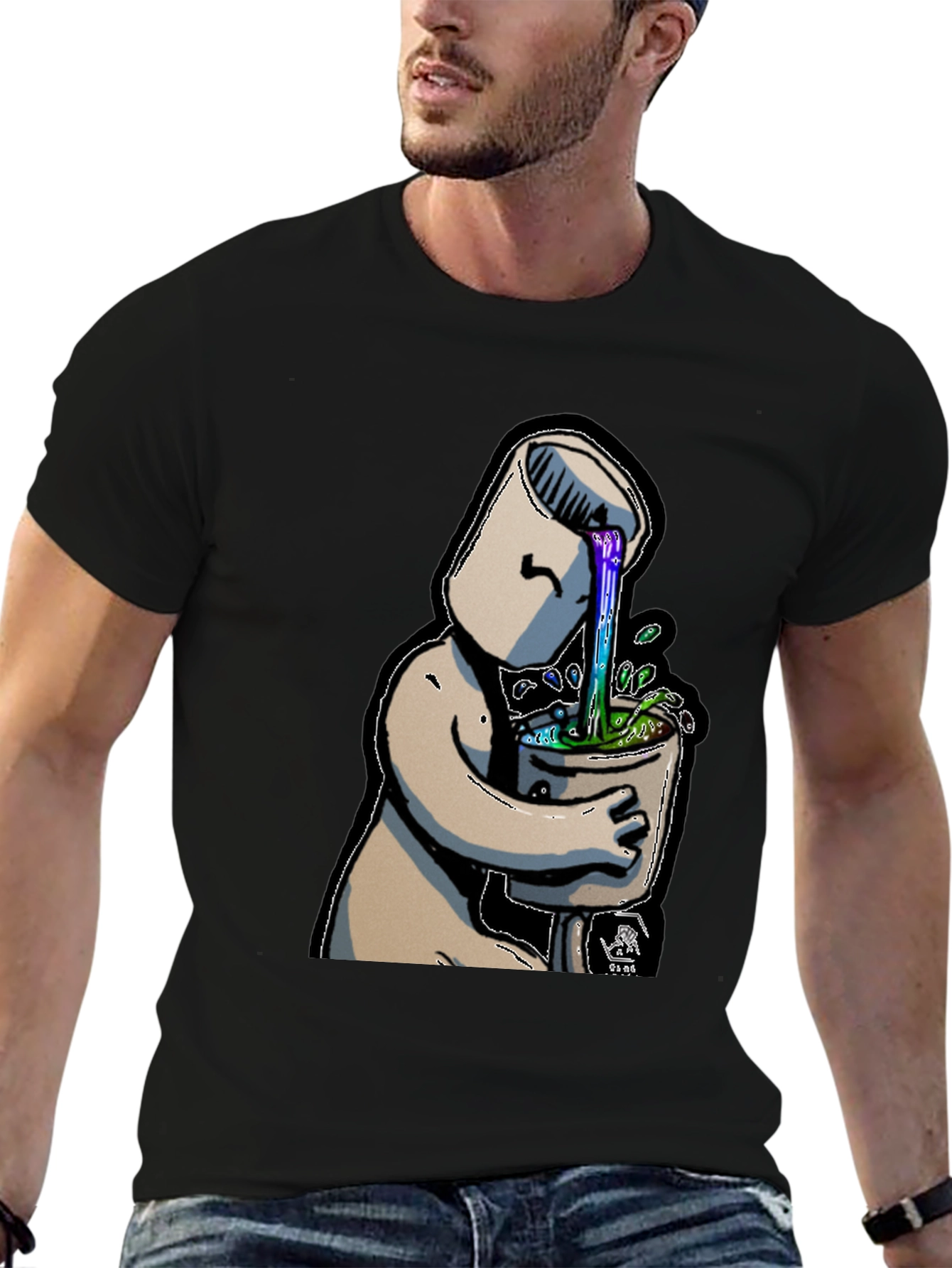 Surreal Toilet Humor Graphic T-Shirt