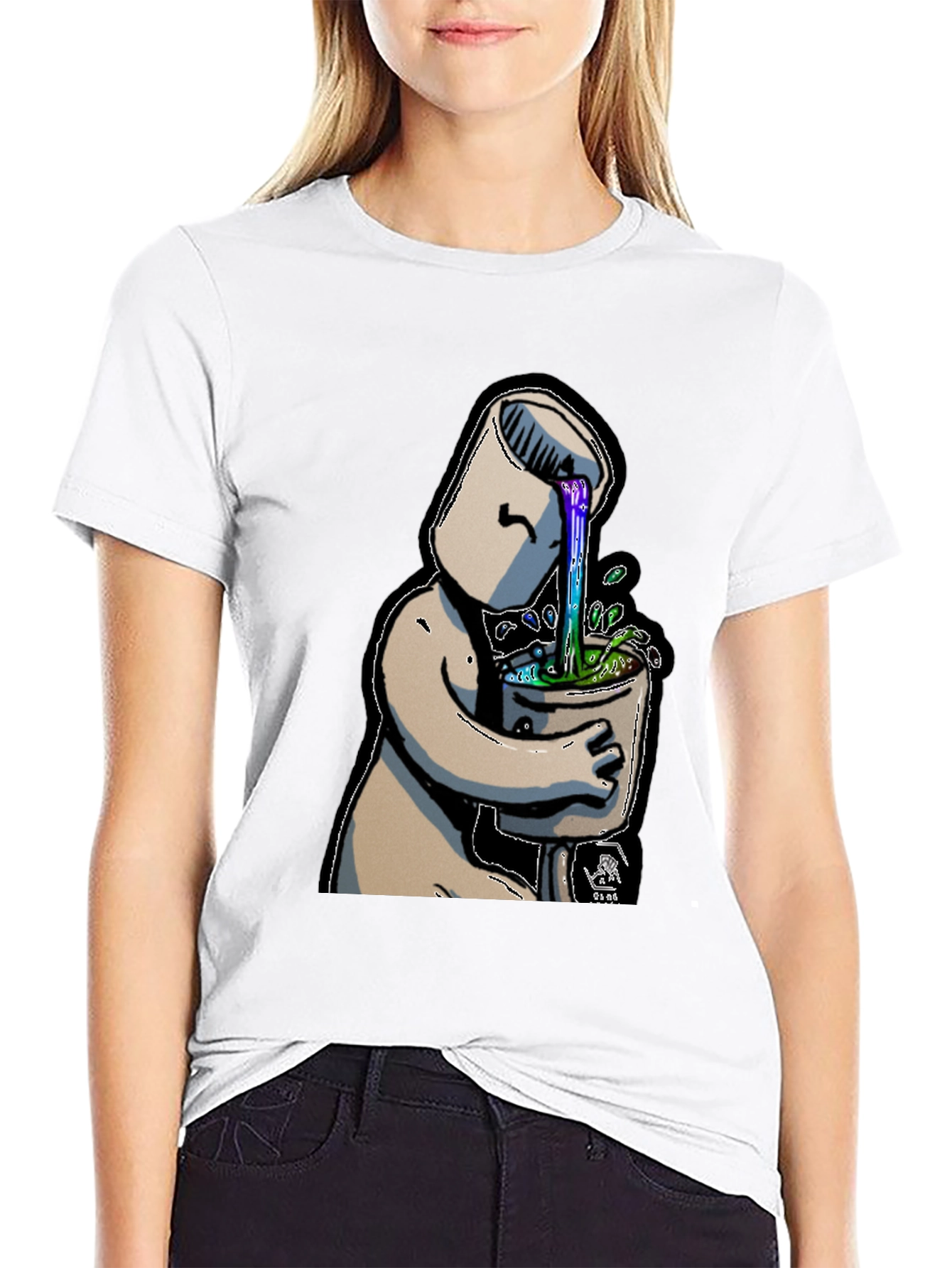 Surreal Toilet Humor Graphic T-Shirt