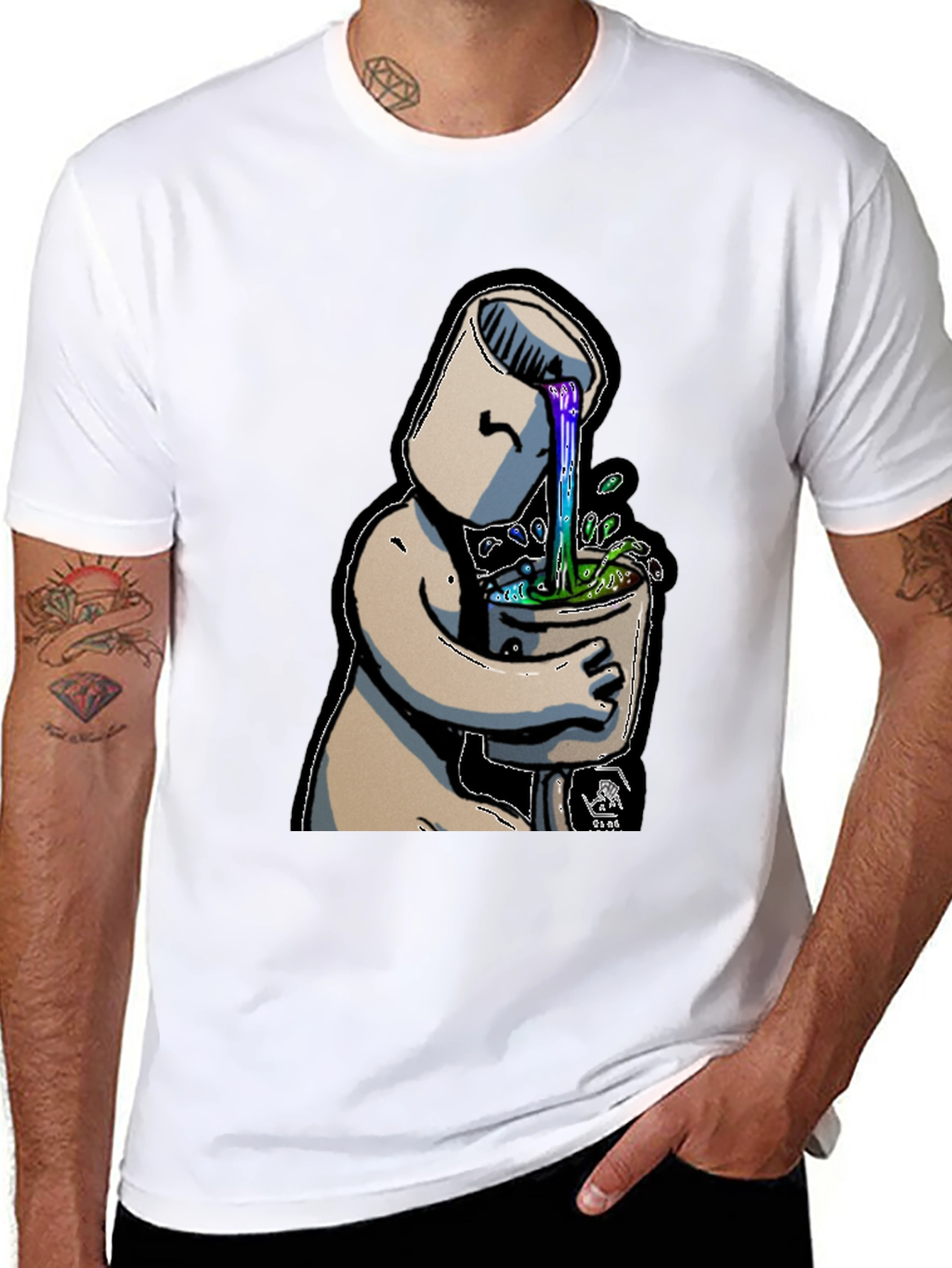 Surreal Toilet Humor Graphic T-Shirt