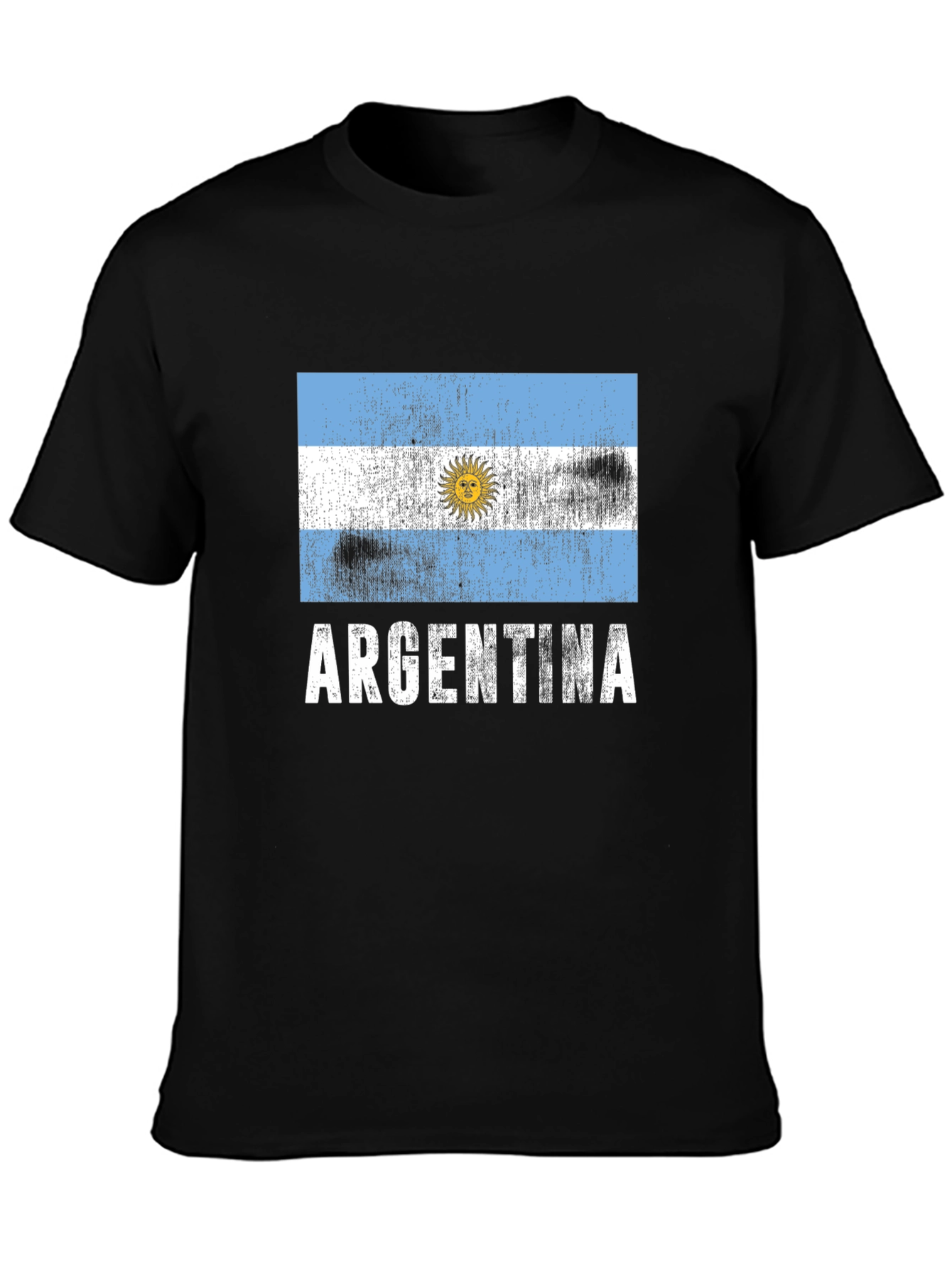 Argentina Flag T-Shirt - Distressed Design
