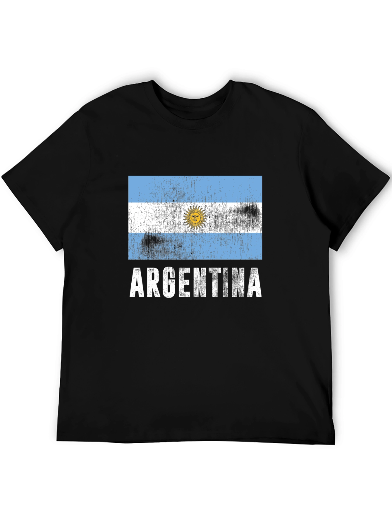 Argentina Flag T-Shirt - Distressed Design