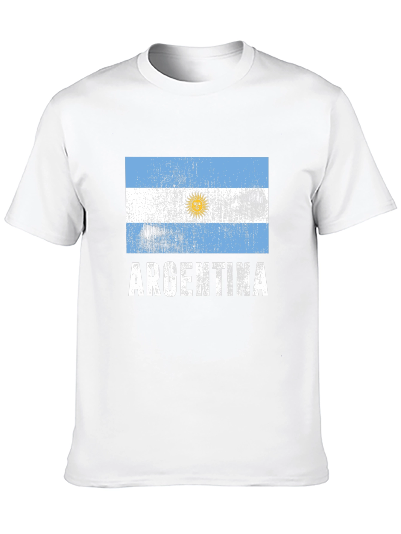 Argentina Flag T-Shirt - Distressed Design