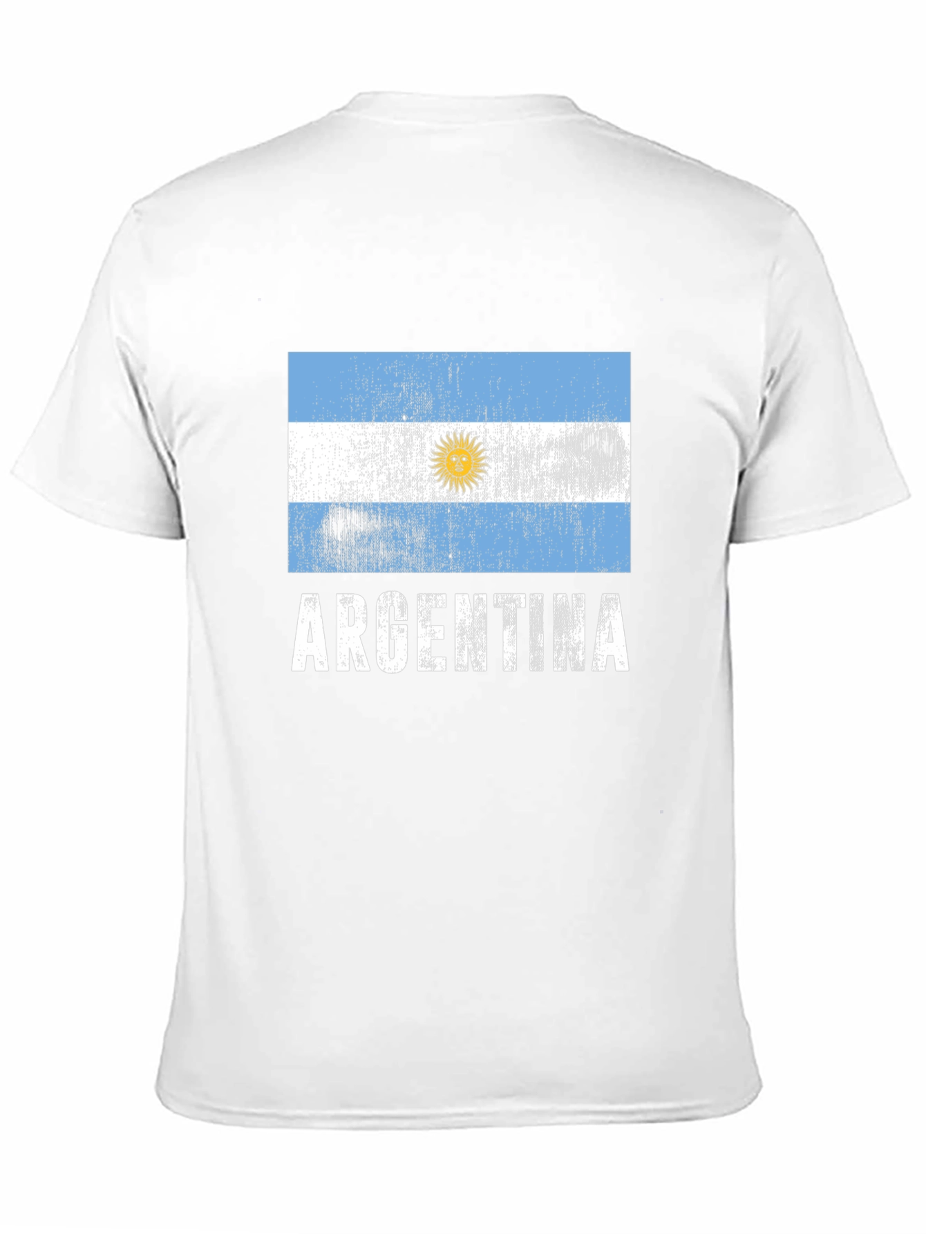 Argentina Flag T-Shirt - Distressed Design