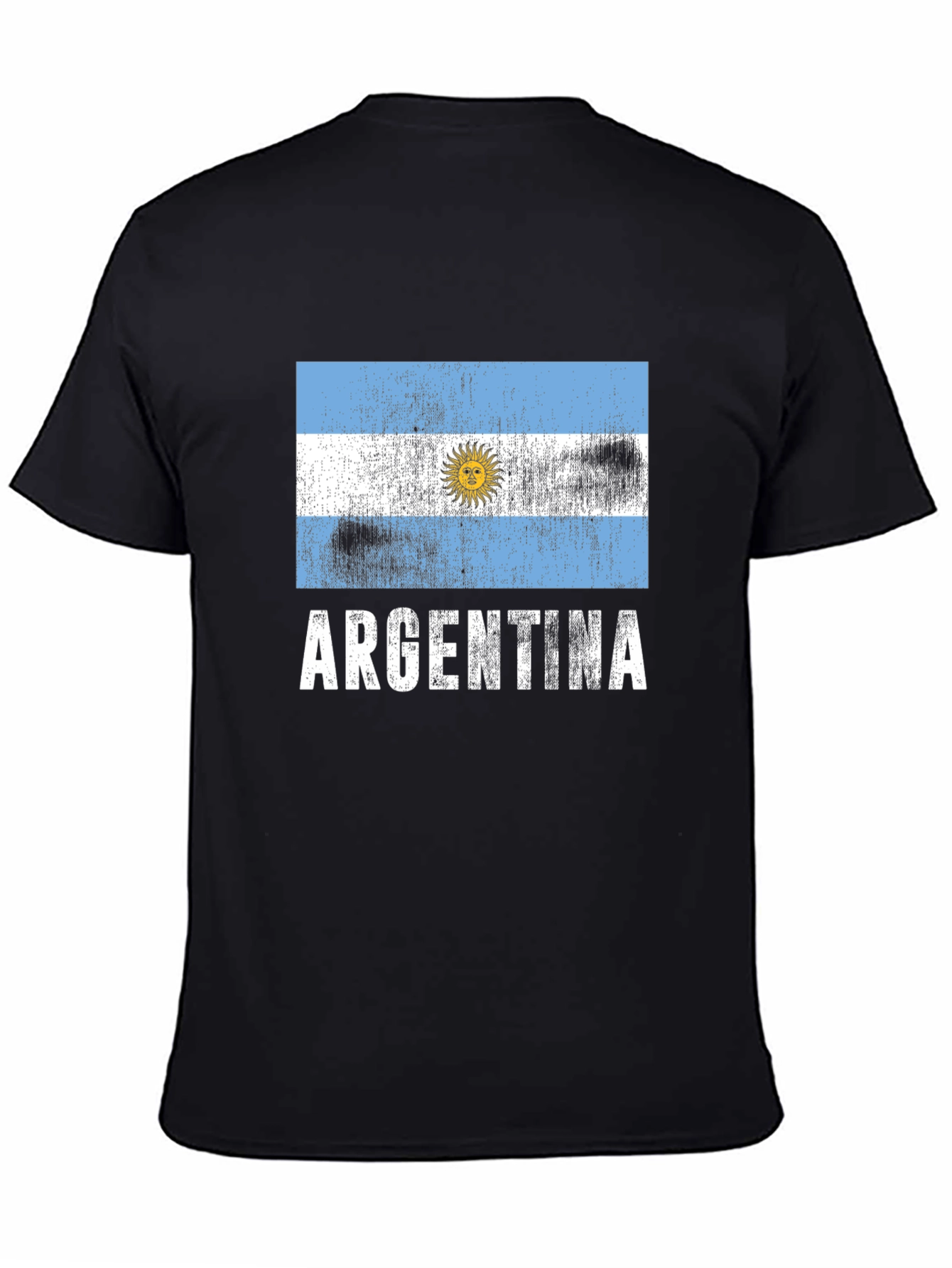 Argentina Flag T-Shirt - Distressed Design