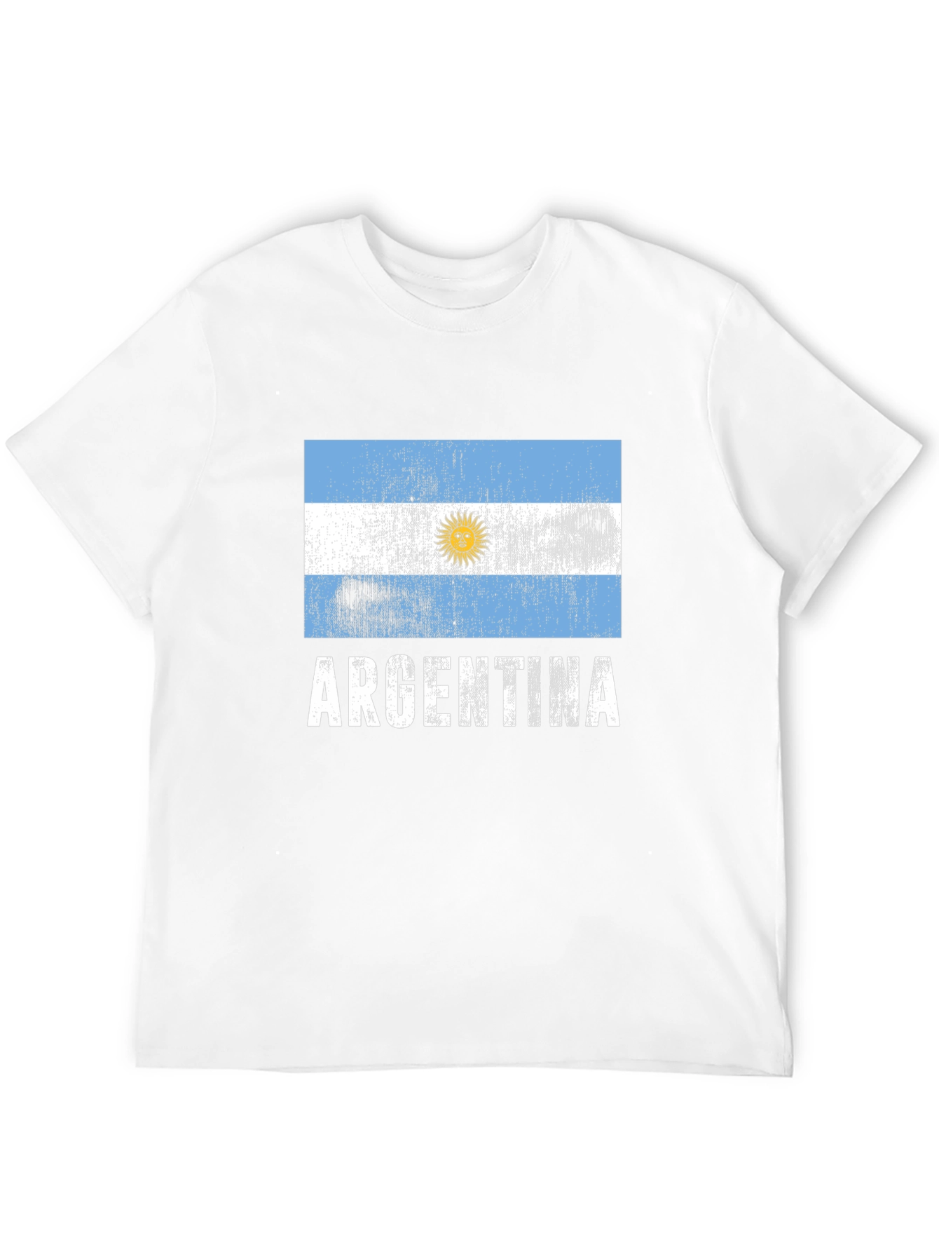 Argentina Flag T-Shirt - Distressed Design
