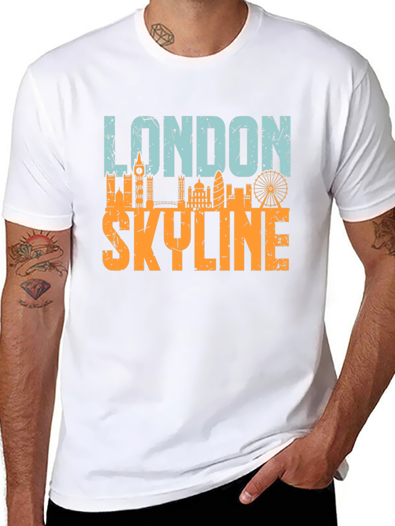 London Skyline Graphic Tee - Black