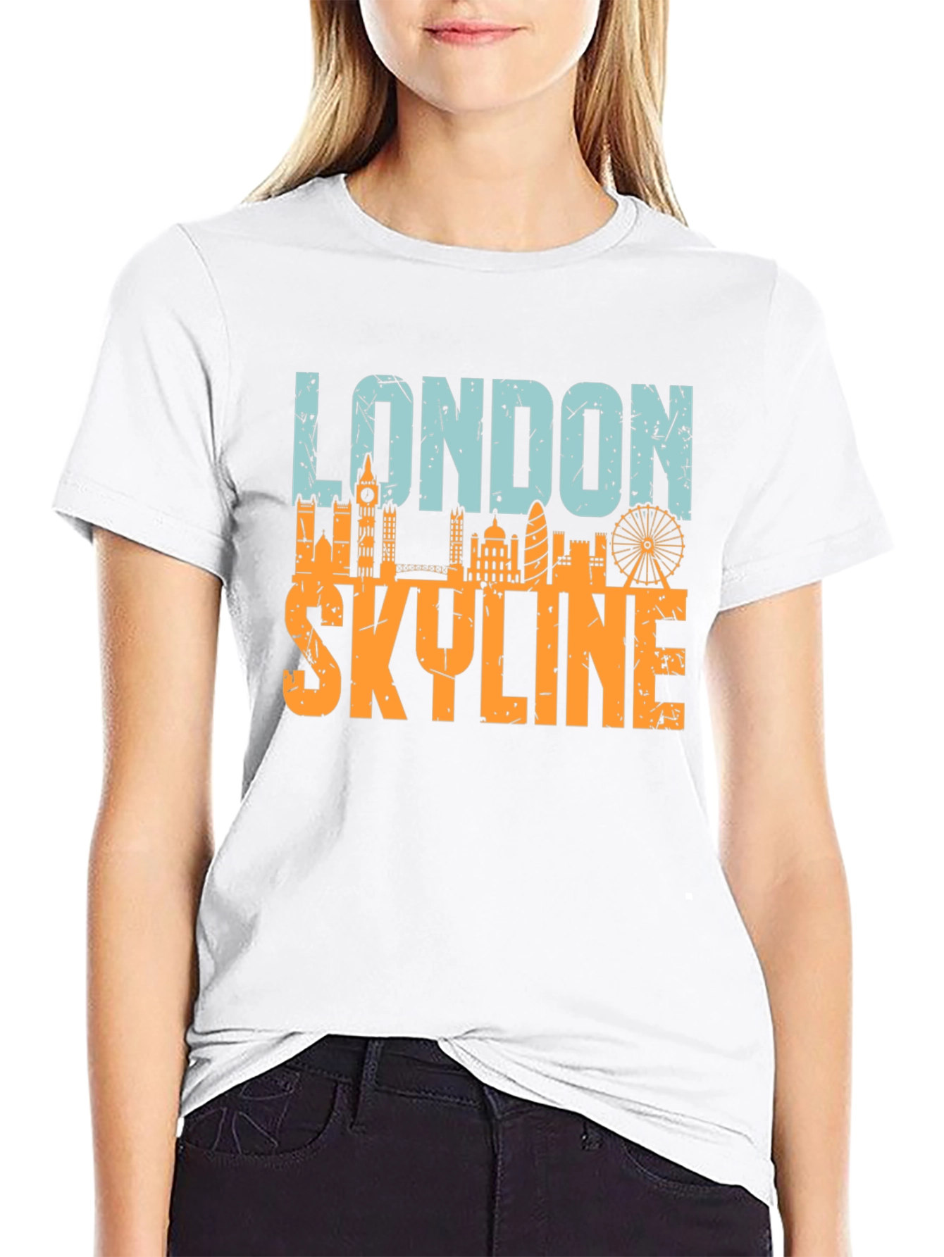 London Skyline Graphic Tee - Black