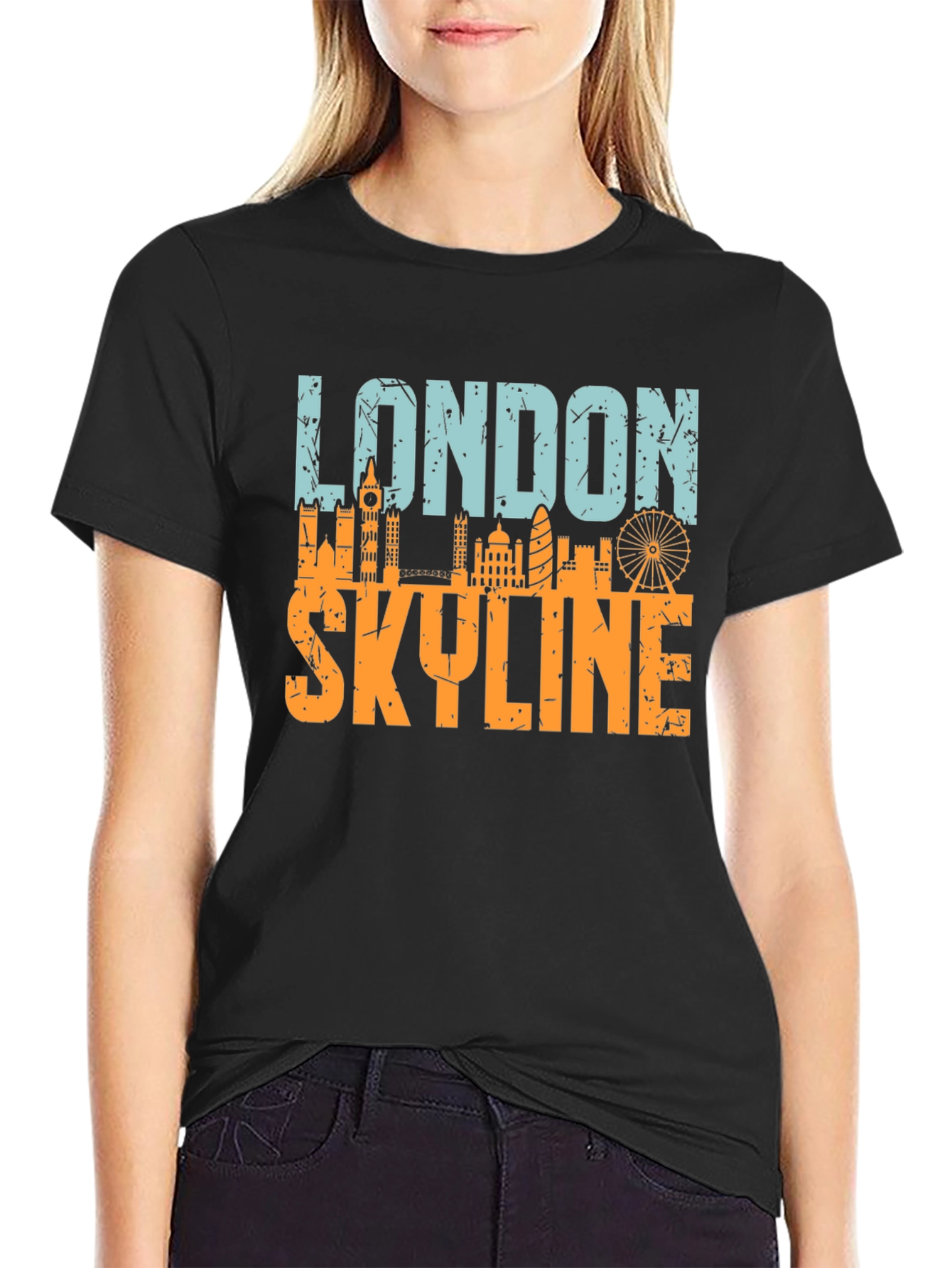 London Skyline Graphic Tee - Black