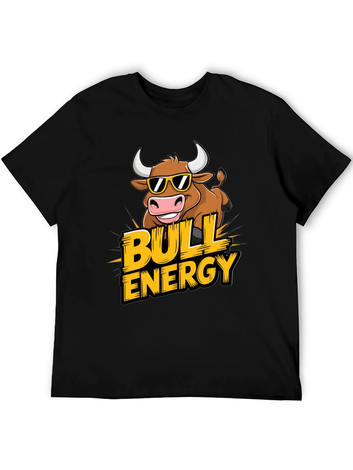 Bull Energy T-Shirt - Cool Cartoon Bull Design