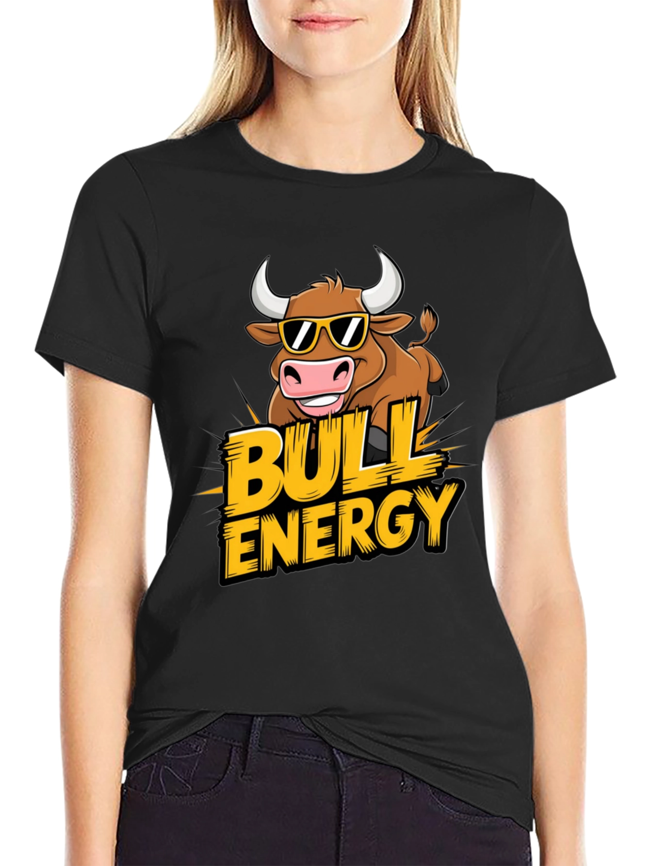 Bull Energy T-Shirt - Cool Cartoon Bull Design