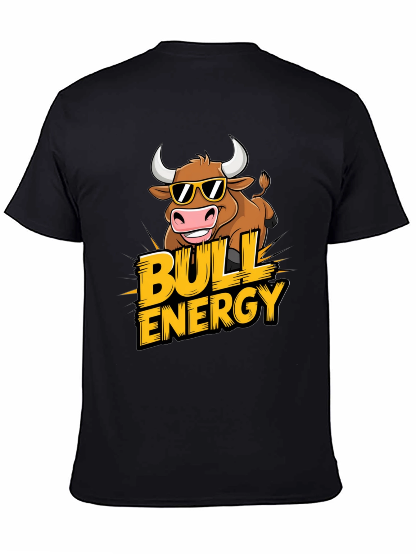 Bull Energy T-Shirt - Cool Cartoon Bull Design