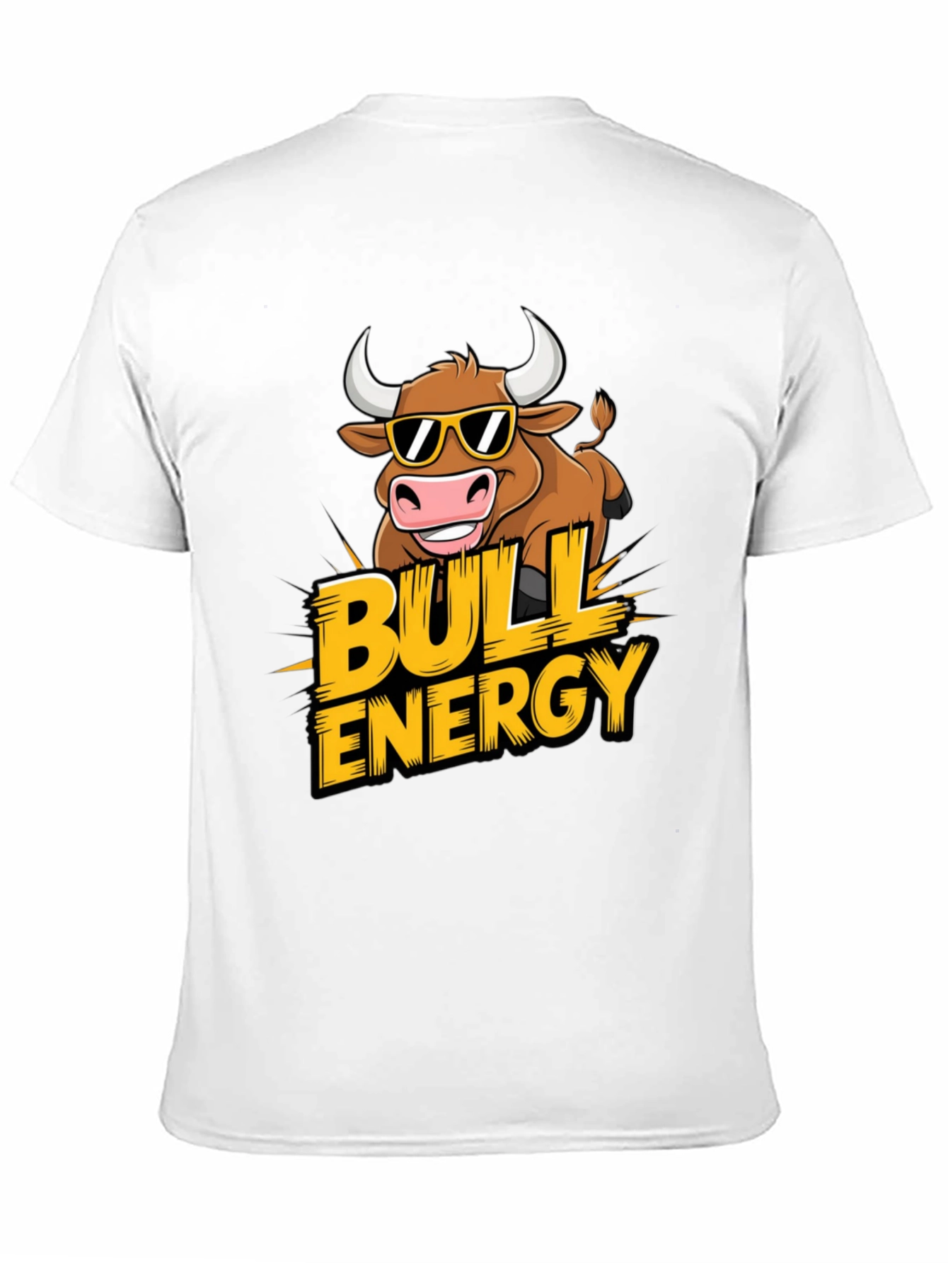 Bull Energy T-Shirt - Cool Cartoon Bull Design