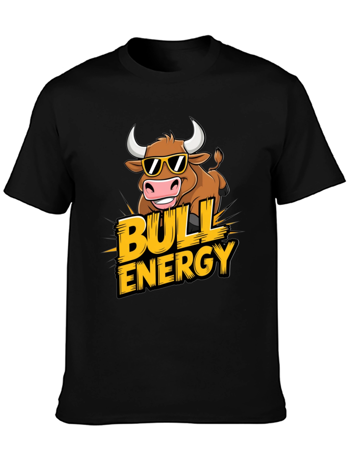 Bull Energy T-Shirt - Cool Cartoon Bull Design