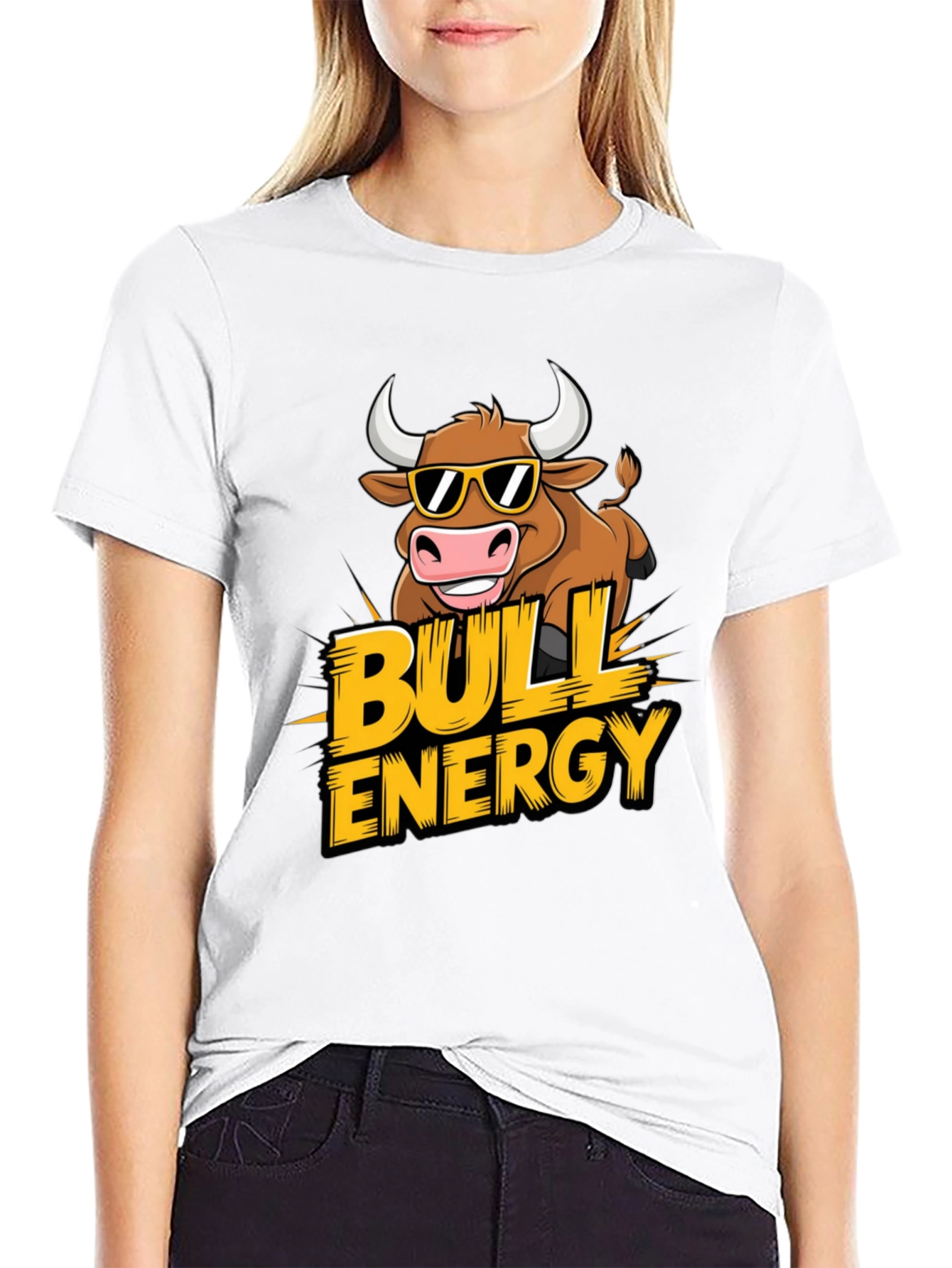 Bull Energy T-Shirt - Cool Cartoon Bull Design