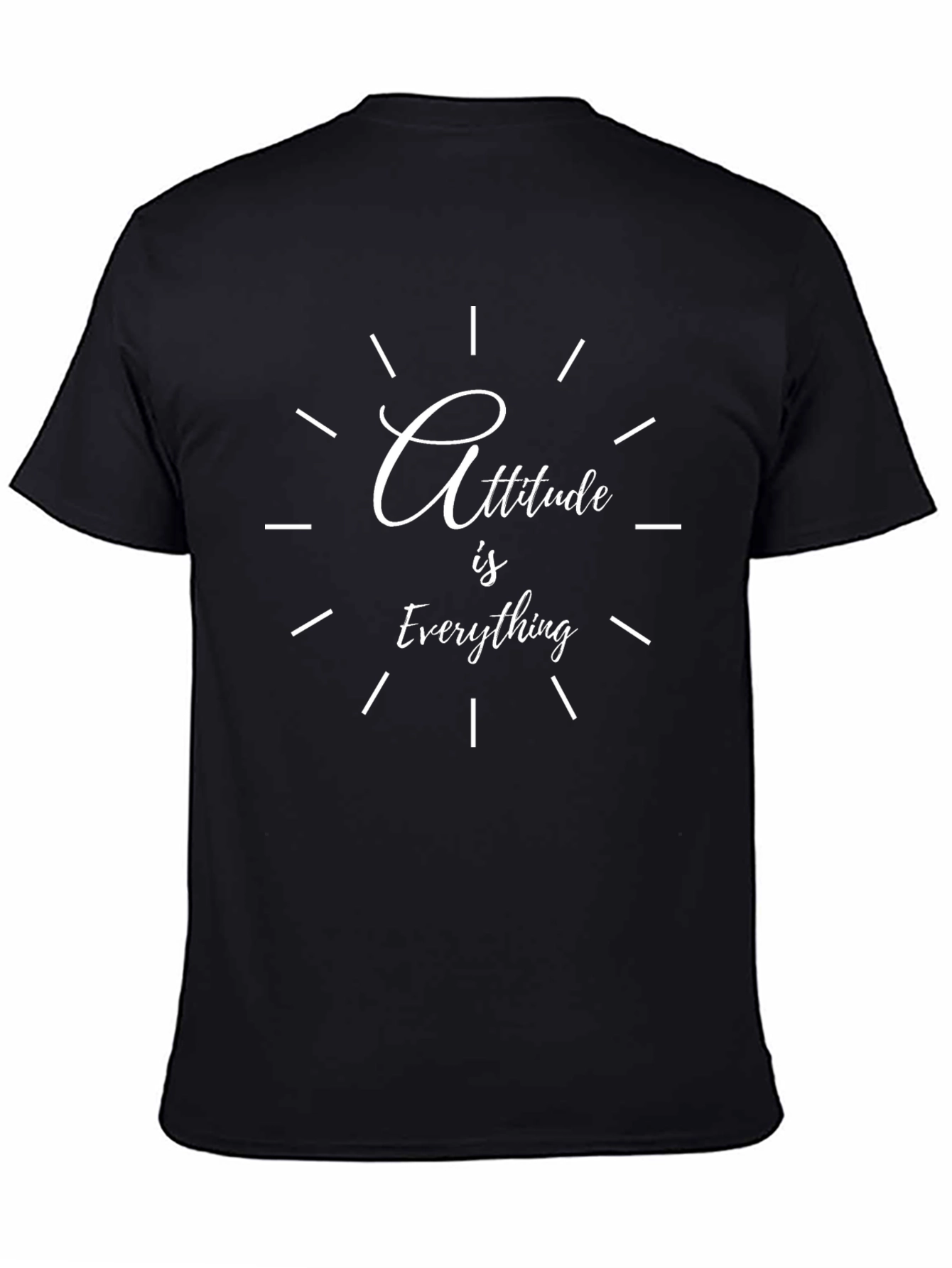 Attitude is Everything Black Graphic T-Shirt