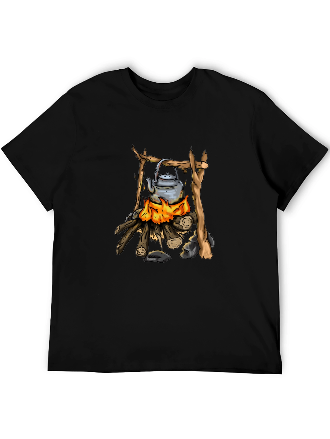 Campfire Kettle Graphic Tee - Black