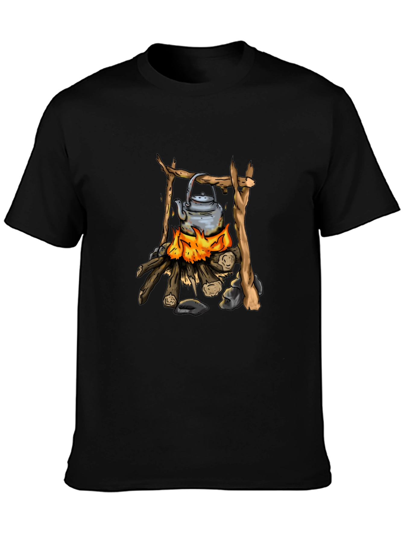 Campfire Kettle Graphic Tee - Black