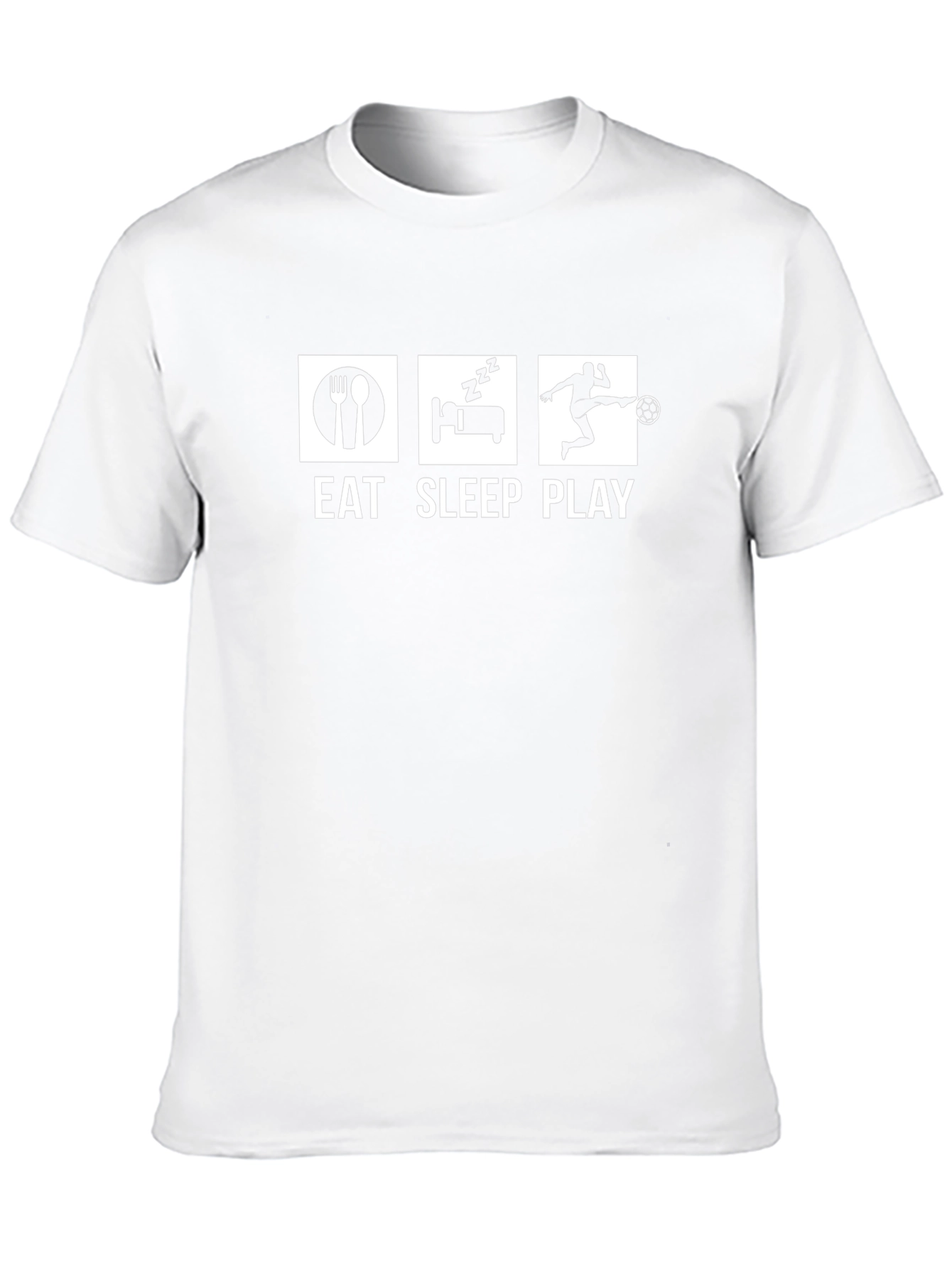 Eat Sleep Play Graphic Tee - Soccer Fan Edition
