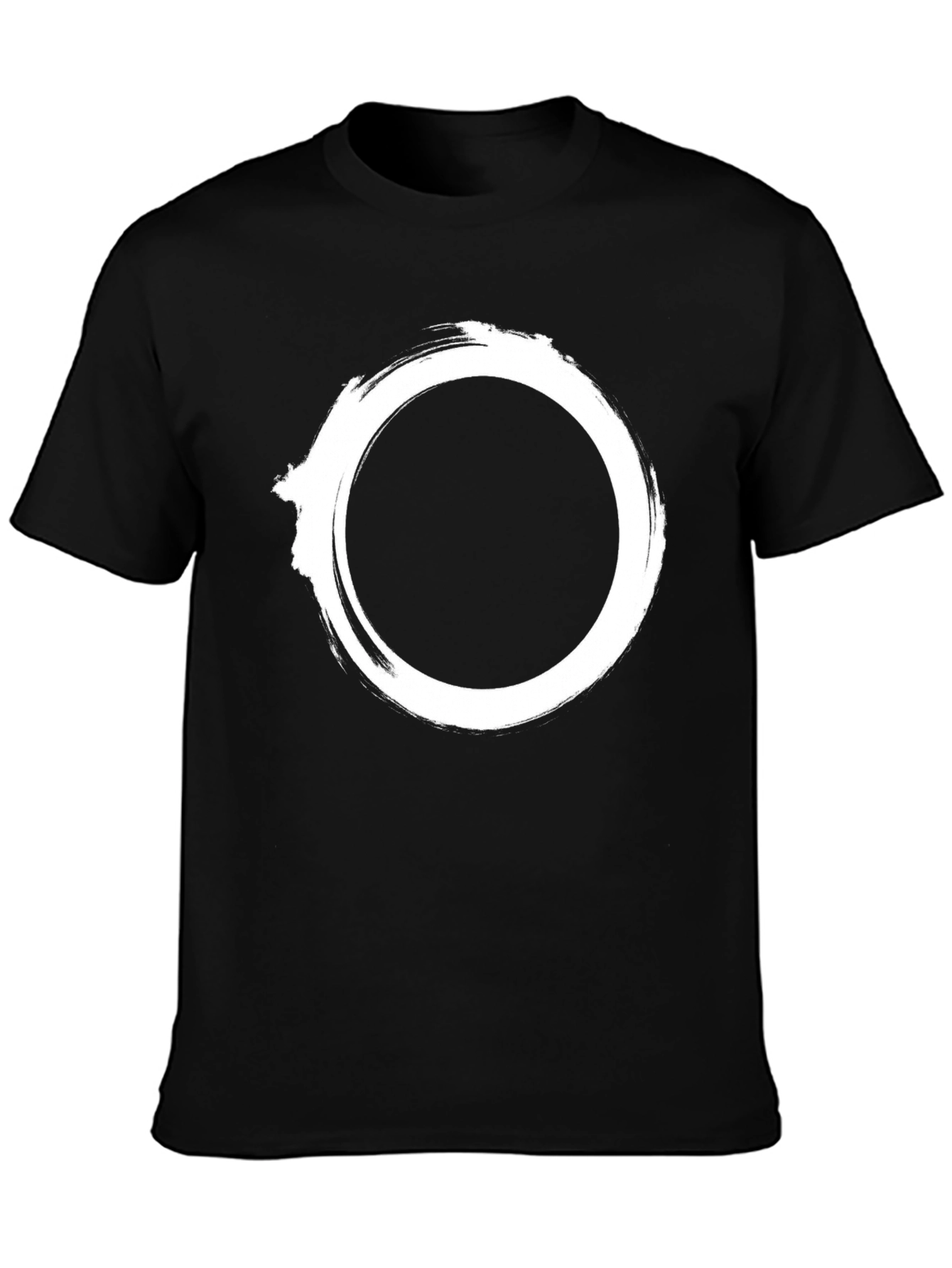 Minimalist Zen Circle Black T-Shirt